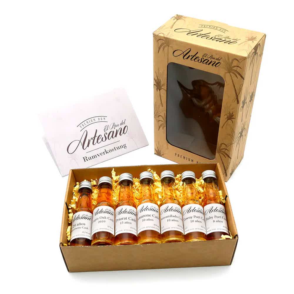 Artesano Rum Video-Tasting-Set 7x2cl - ENGLISH 45.97% 0.14L, Spirits