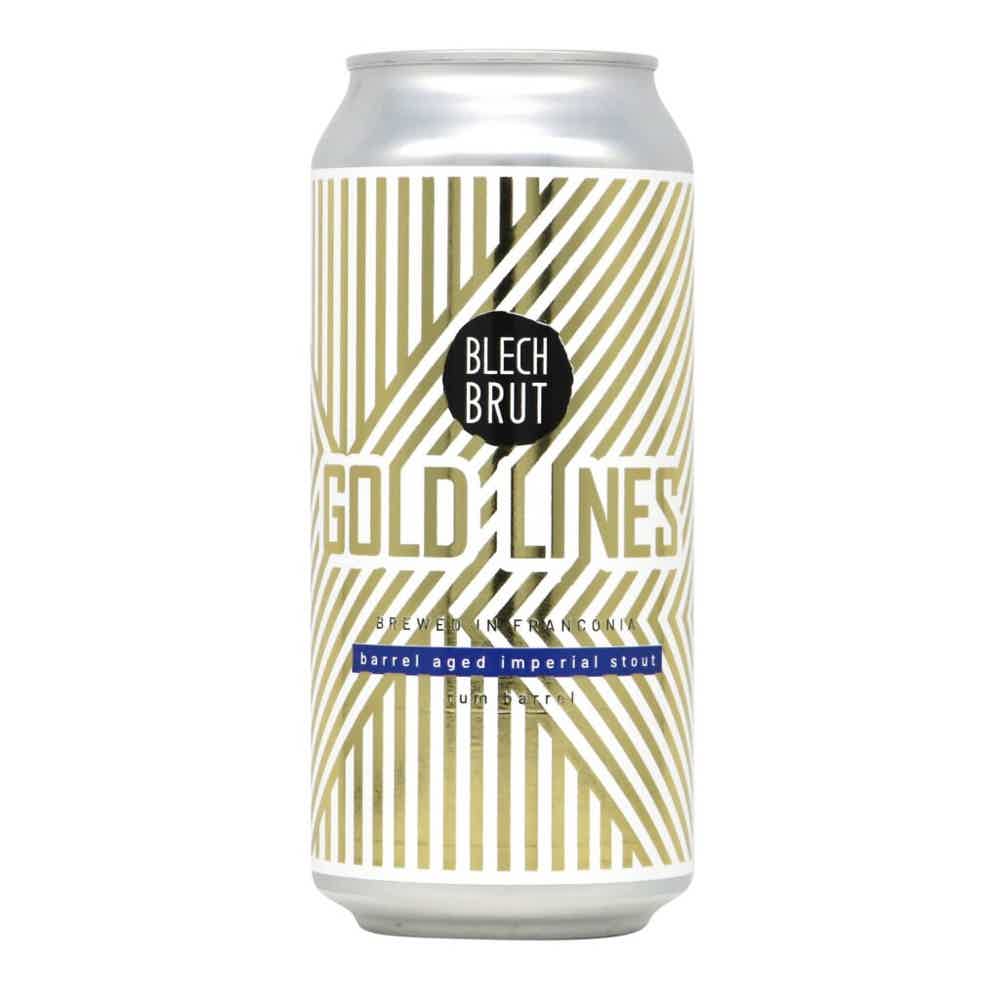 Blech.Brut Gold Lines (Blue Edition) BA Rum Imperial Stout 0,44l 11.5% 0.44L, Beer