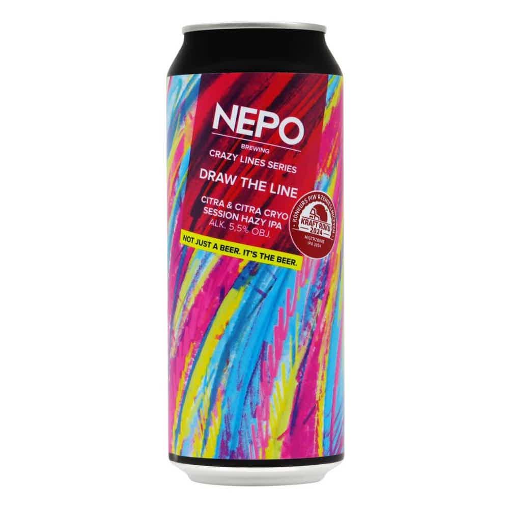 Nepomucen Crazy Lines #88 - Draw The Line Session Hazy IPA 0,5l 5.5% 0.5L, Beer