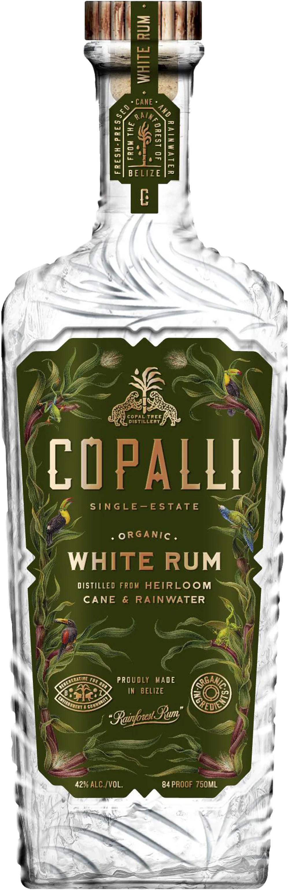 Copalli Organic White Potstill Rum 42.0% 0.7L, Spirits