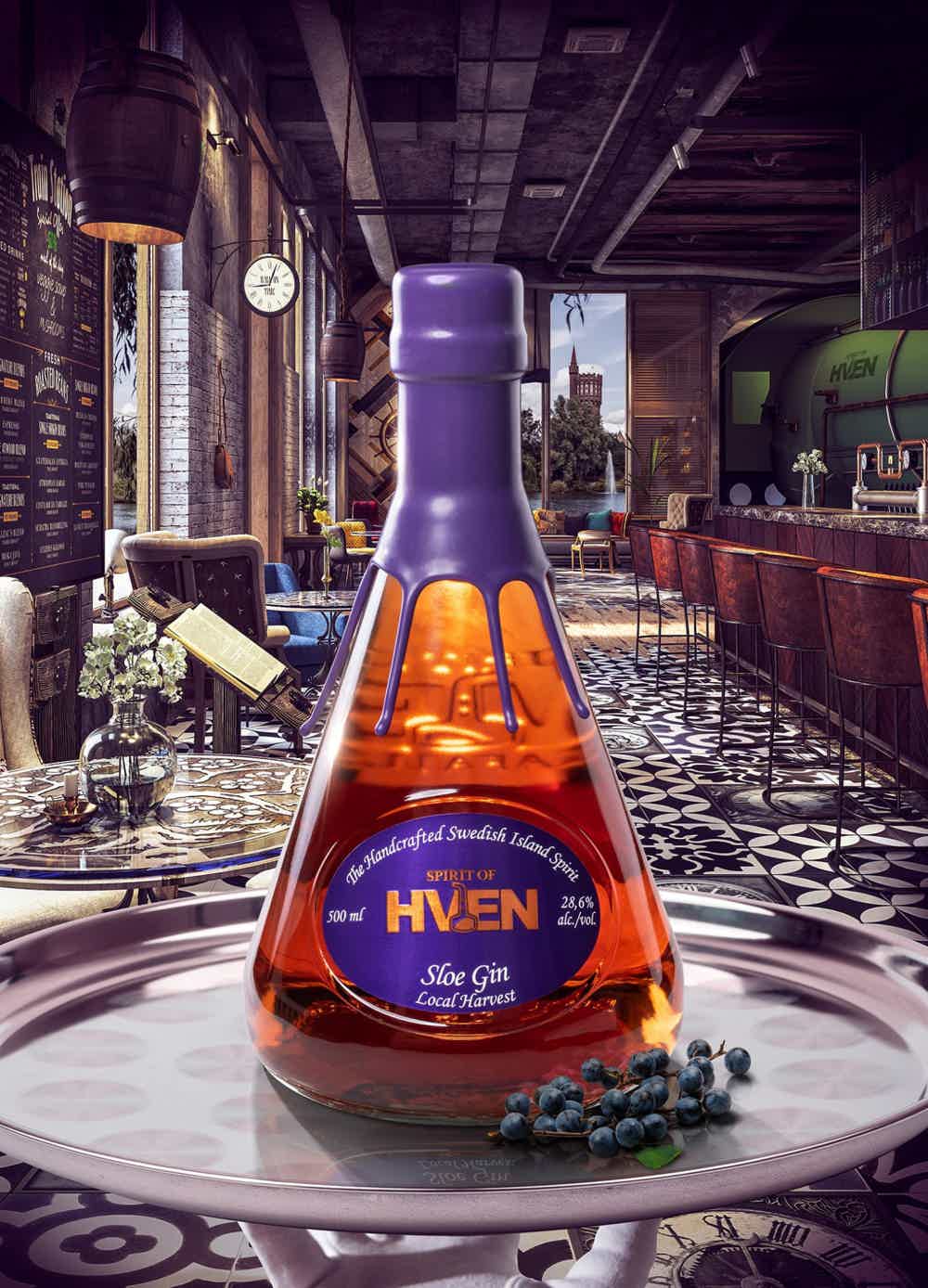 Spirit of Hven Sloe Gin 28.6% 0.5L, Spirits