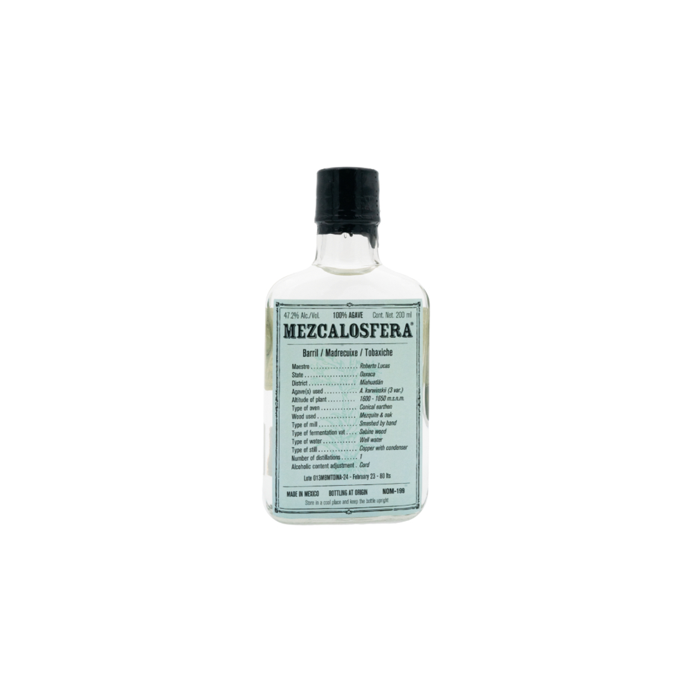 MEZCALOSFERA Barril - Madrecuixe - Tobaxiche | 200ml 47.2% 0.2L, Spirits