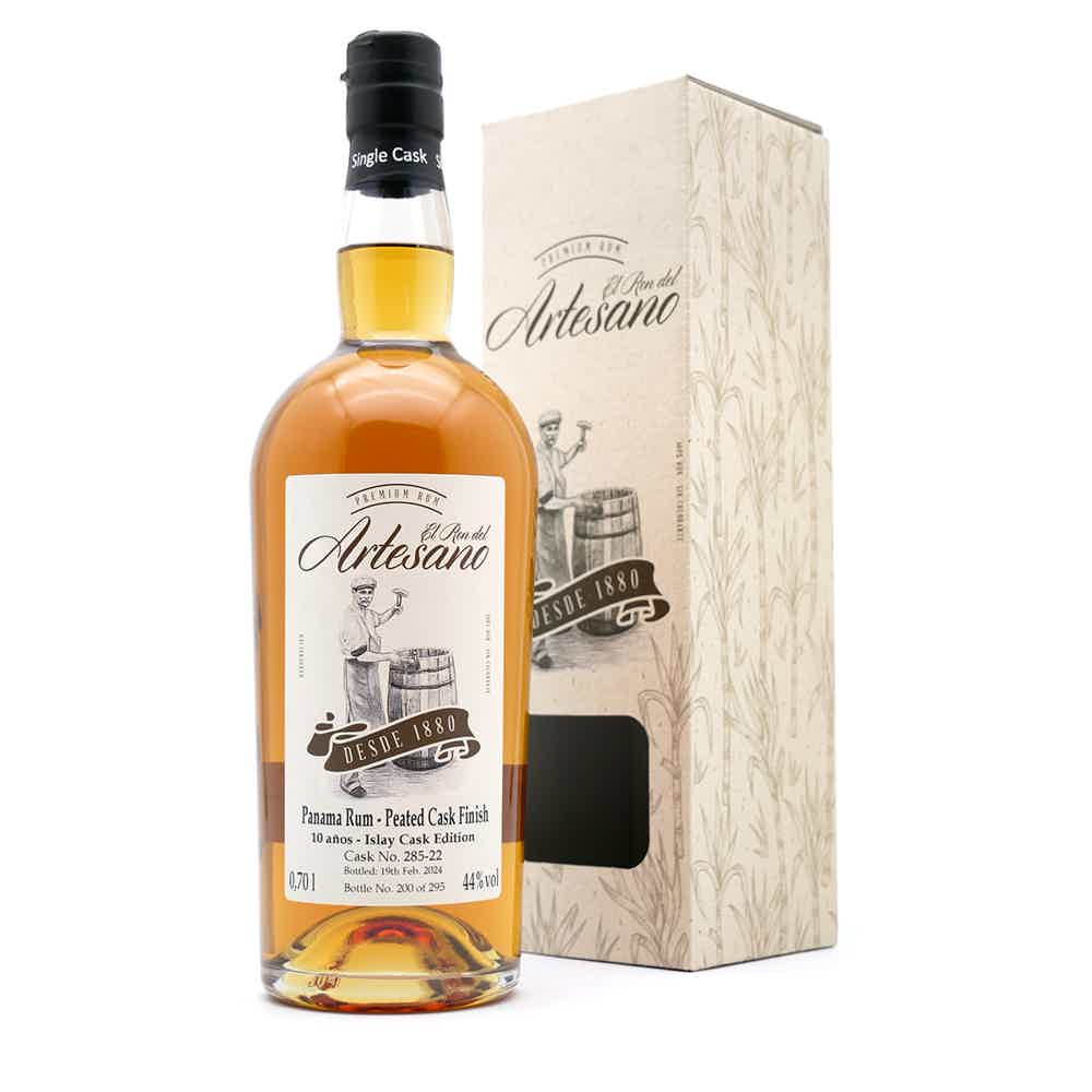 Peated ISLAY Cask Finish 10 años - Artesano Rum Panama 44.0% 0.7L, Spirits