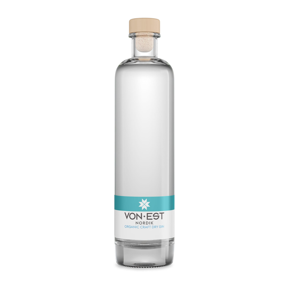 VON EST® Nordik, Organic Craft Dry Gin - 500ml bottle 45.0% 0.5L, Spirits