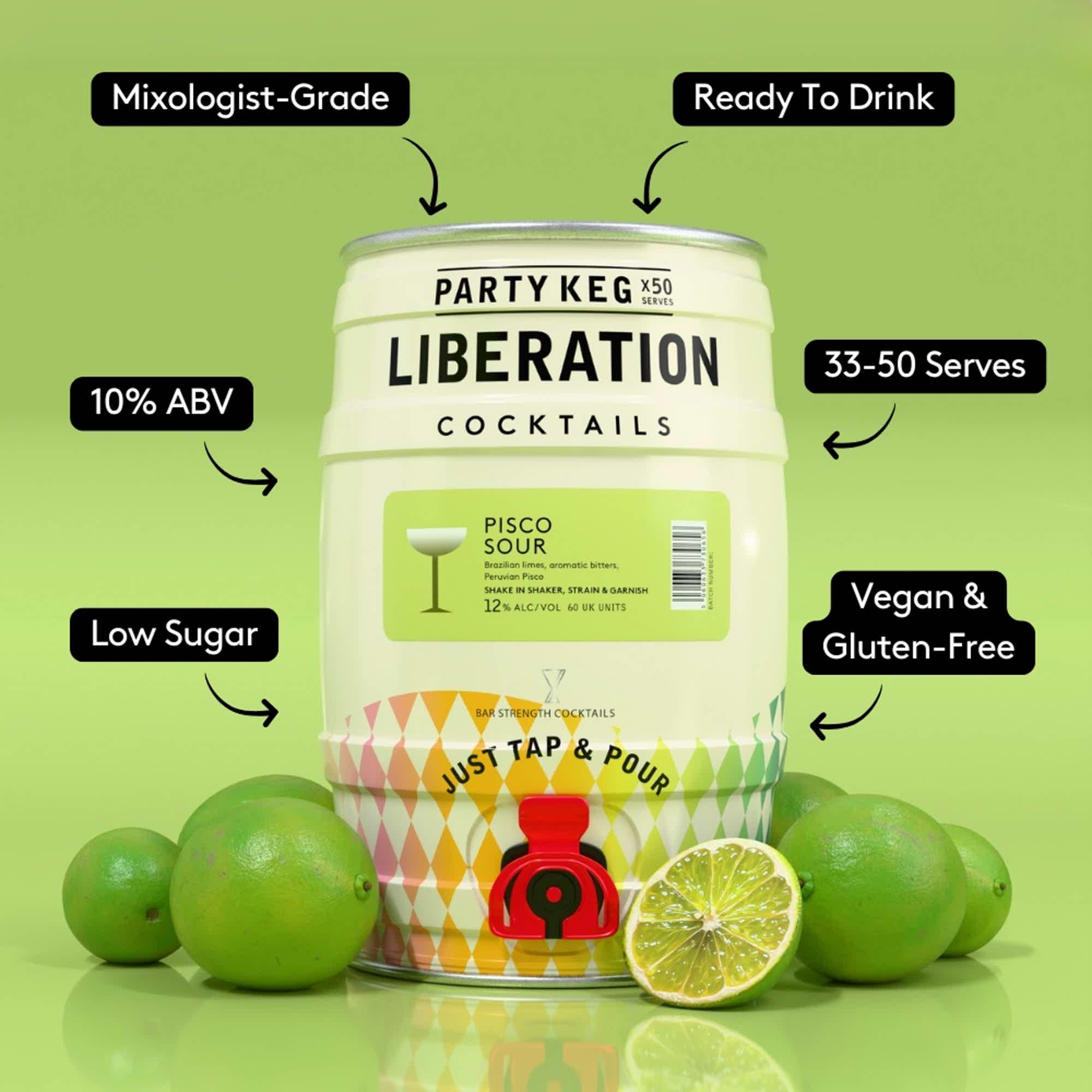 Pisco Sour 5L Party Keg 12.0% 5.0L, Spirits