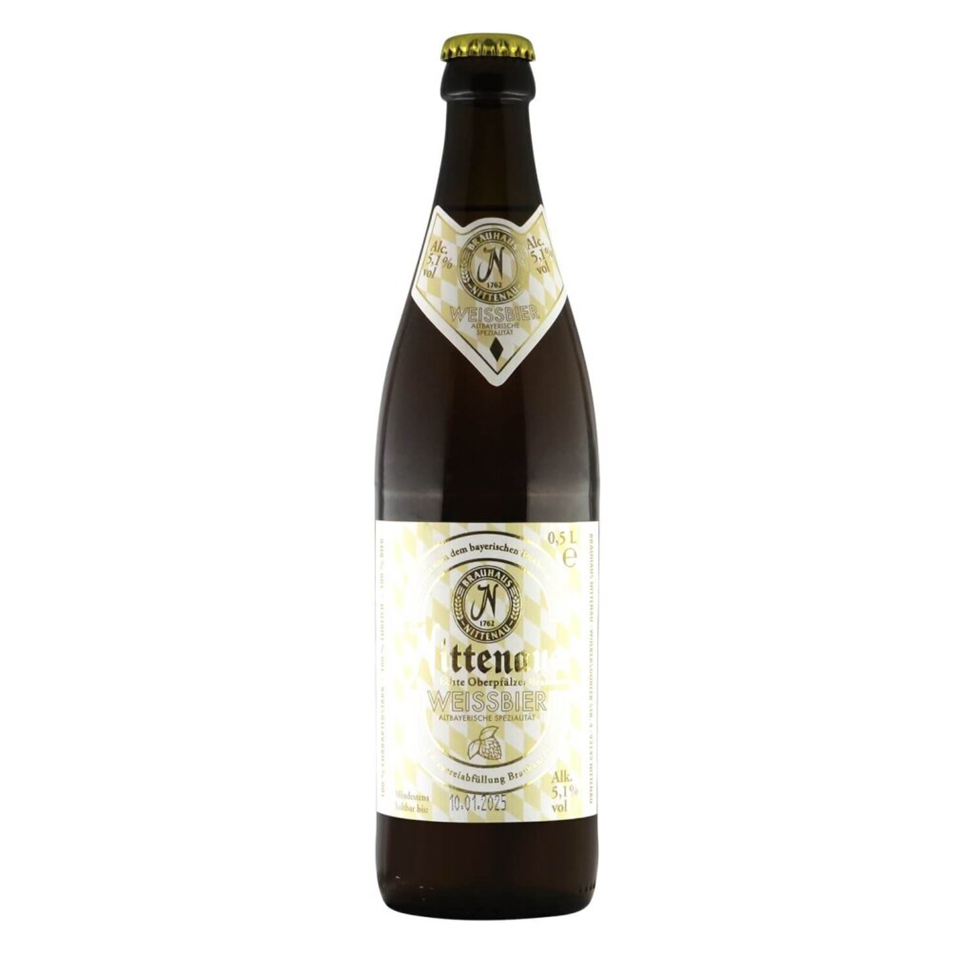 Nittenauer Weissbier 0,5l 5.1% 0.5L, Beer