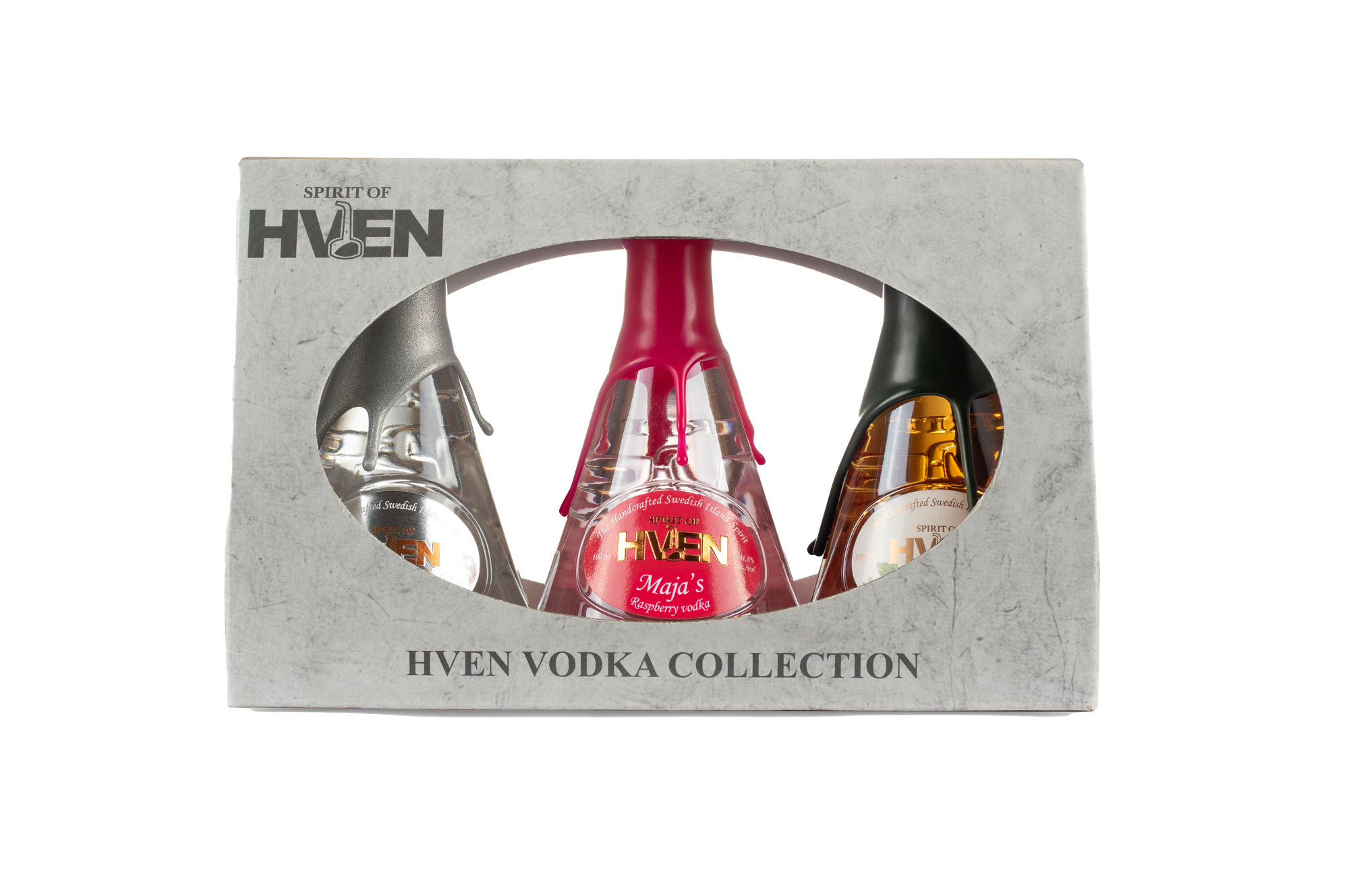 Spirit of Hven Vodka Collection: Spirit of Hven Organic Vodka, Spirit of Hven Majas Raspberry Vodka, Spirit of Hven Blackcurrant Vodka