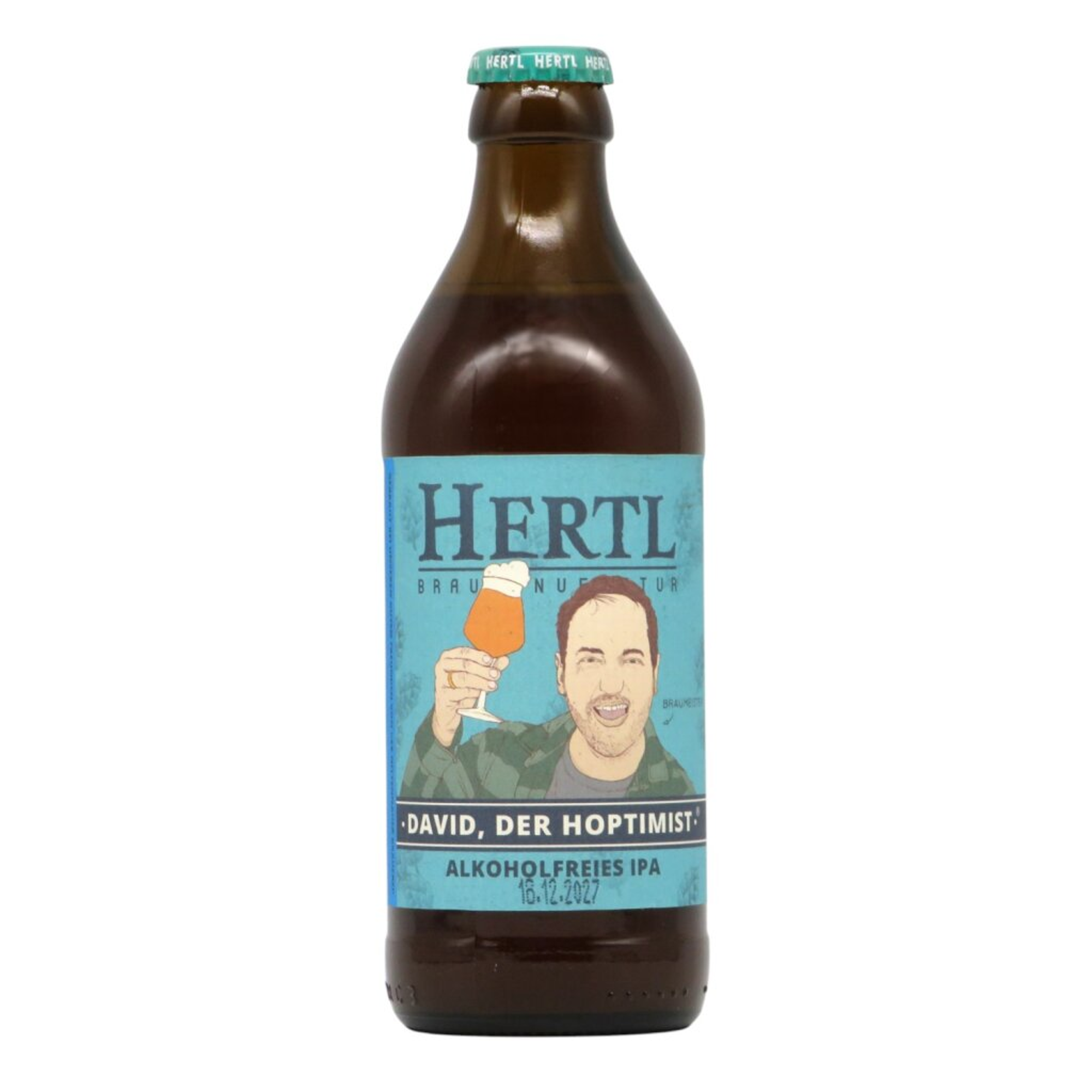 Hertl David. der Hoptimist IPA Alkoholfrei 0,33l 0.3% 0.33L, Beer