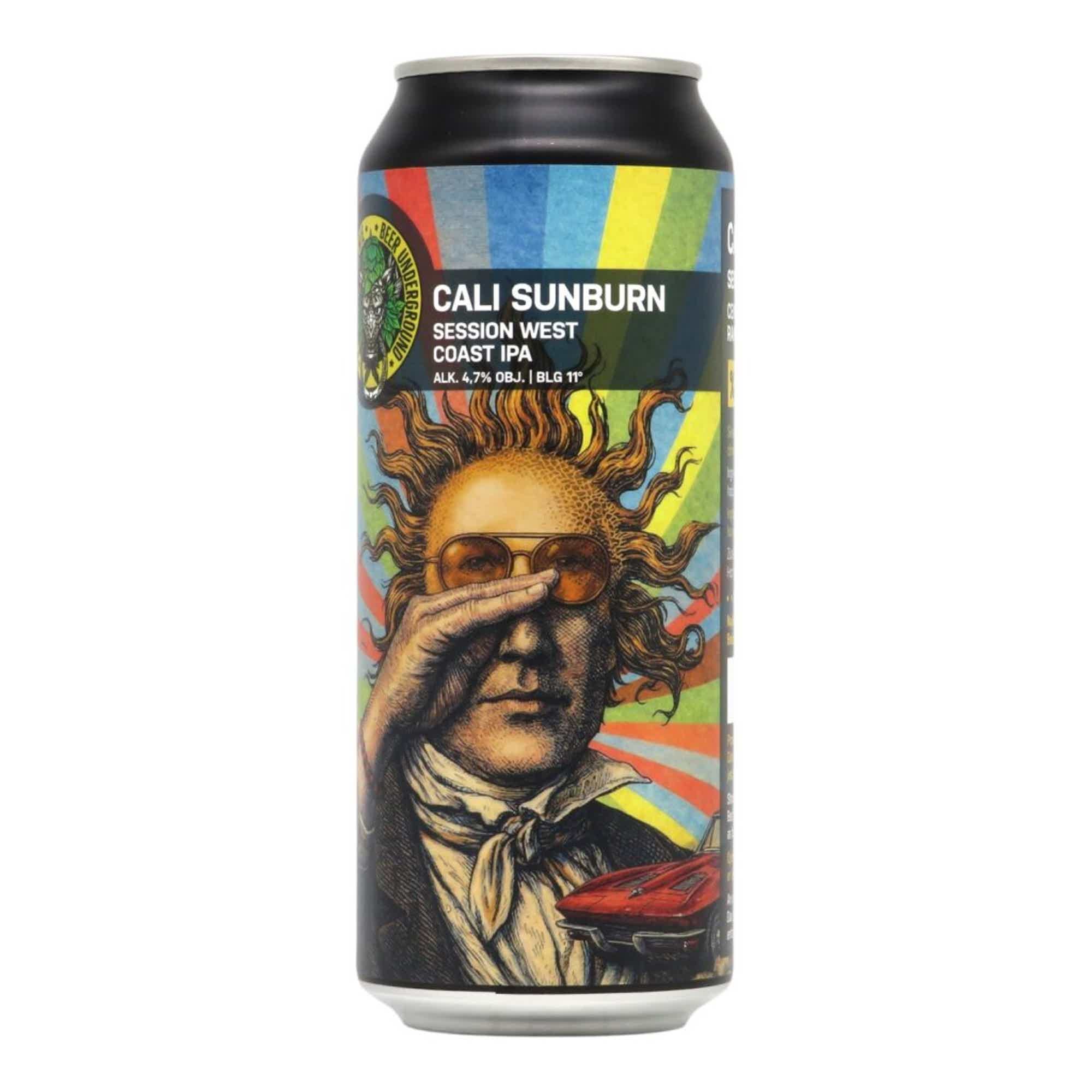 Beer Underground Cali Sunburn Session West Coast IPA 0,5l 4.7% 0.5L, Beer