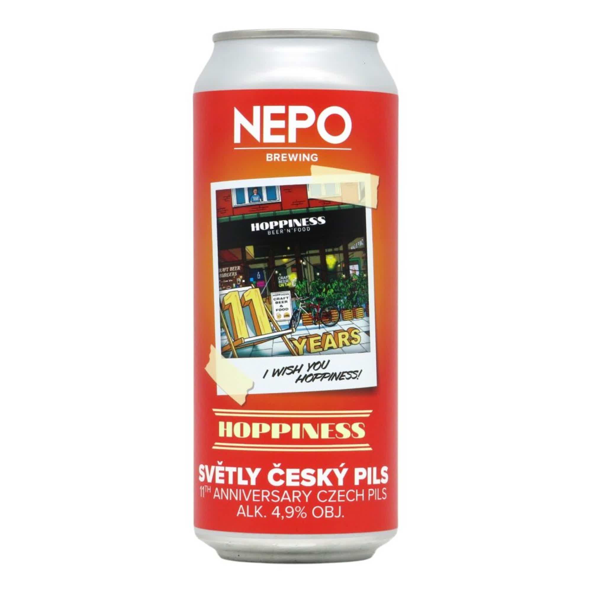 Nepomucen Hoppiness Světlý Český Pils Czech Pils 0,5l 4.9% 0.5L, Beer