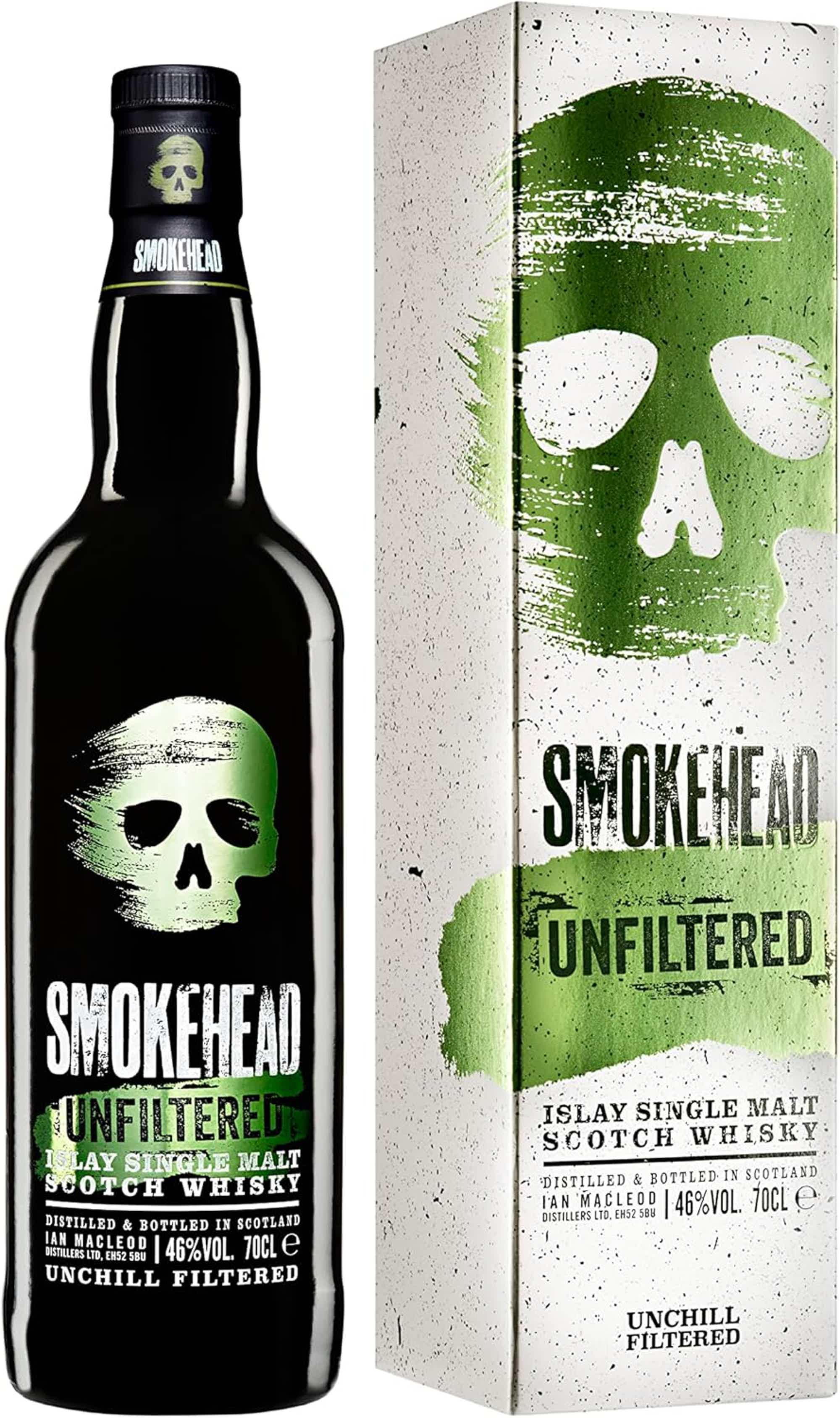 SMOKEHEAD SINGLE MALT - UNFILTERED 46.0% 0.7L, Spirits