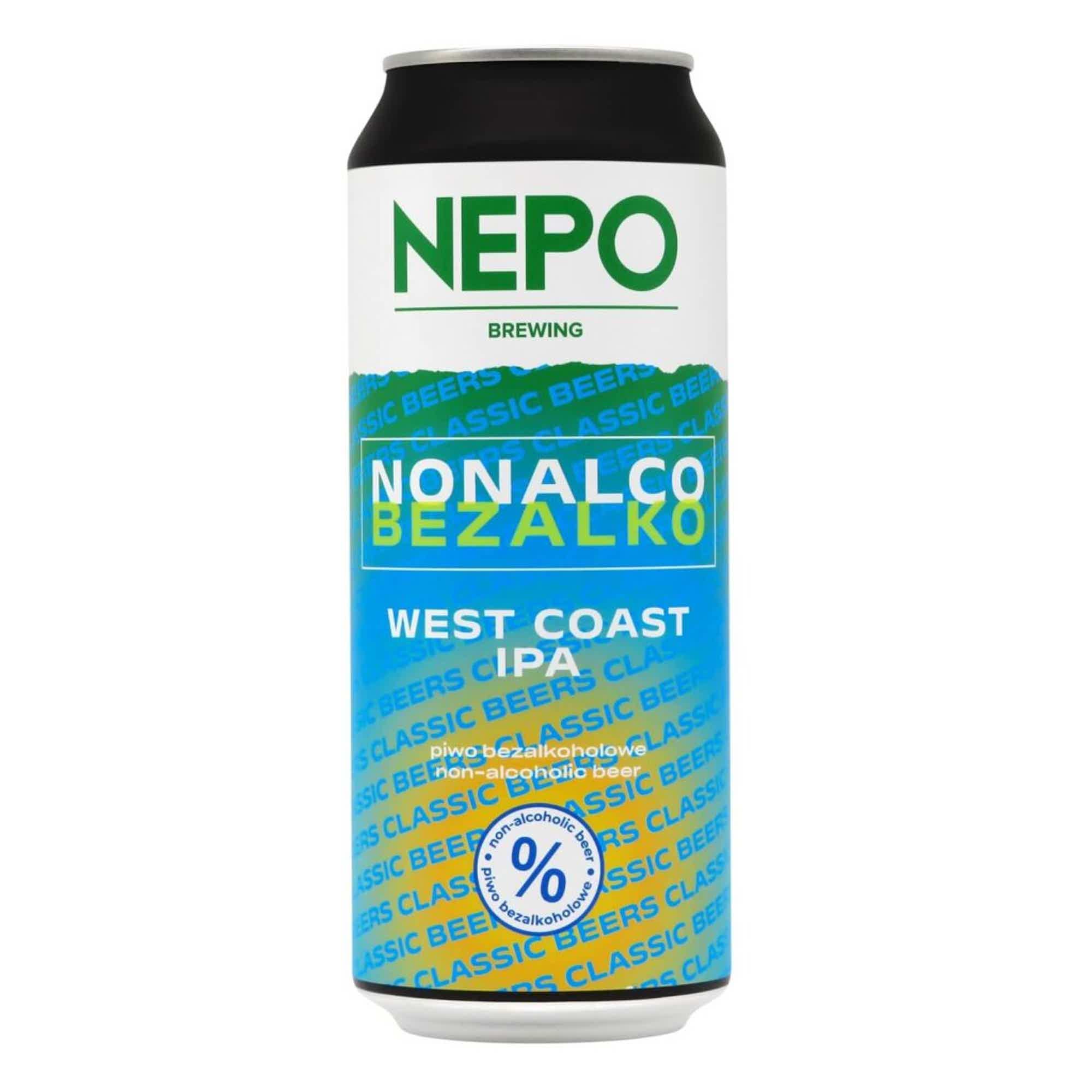 Nepomucen Nonalco Bezalko Non-Alcoholic West Coast IPA 0.5% 0.5L, Beer