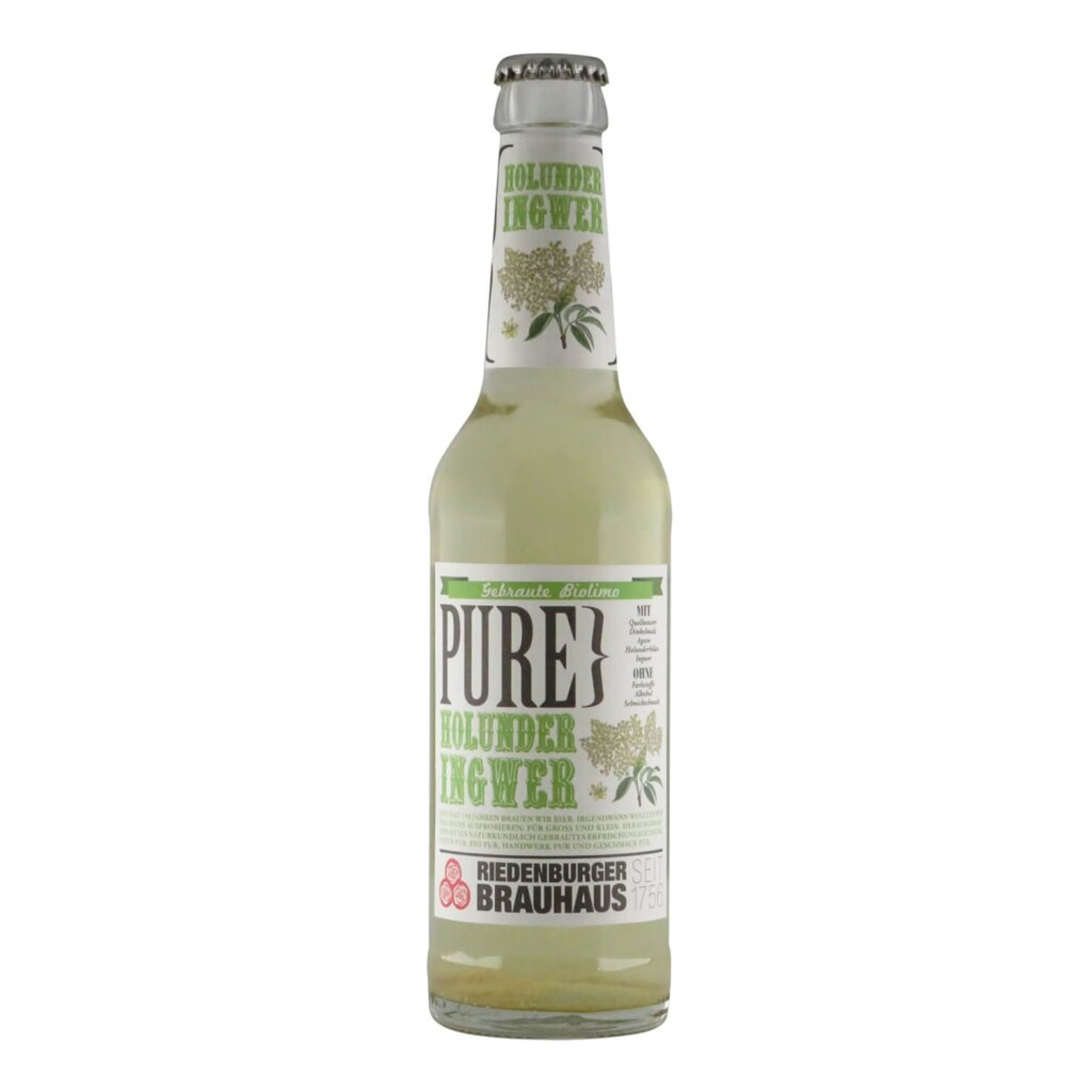 Riedenburger PURE Holunder-Ingwer 0,33l 0.0% 0.33L, Beer