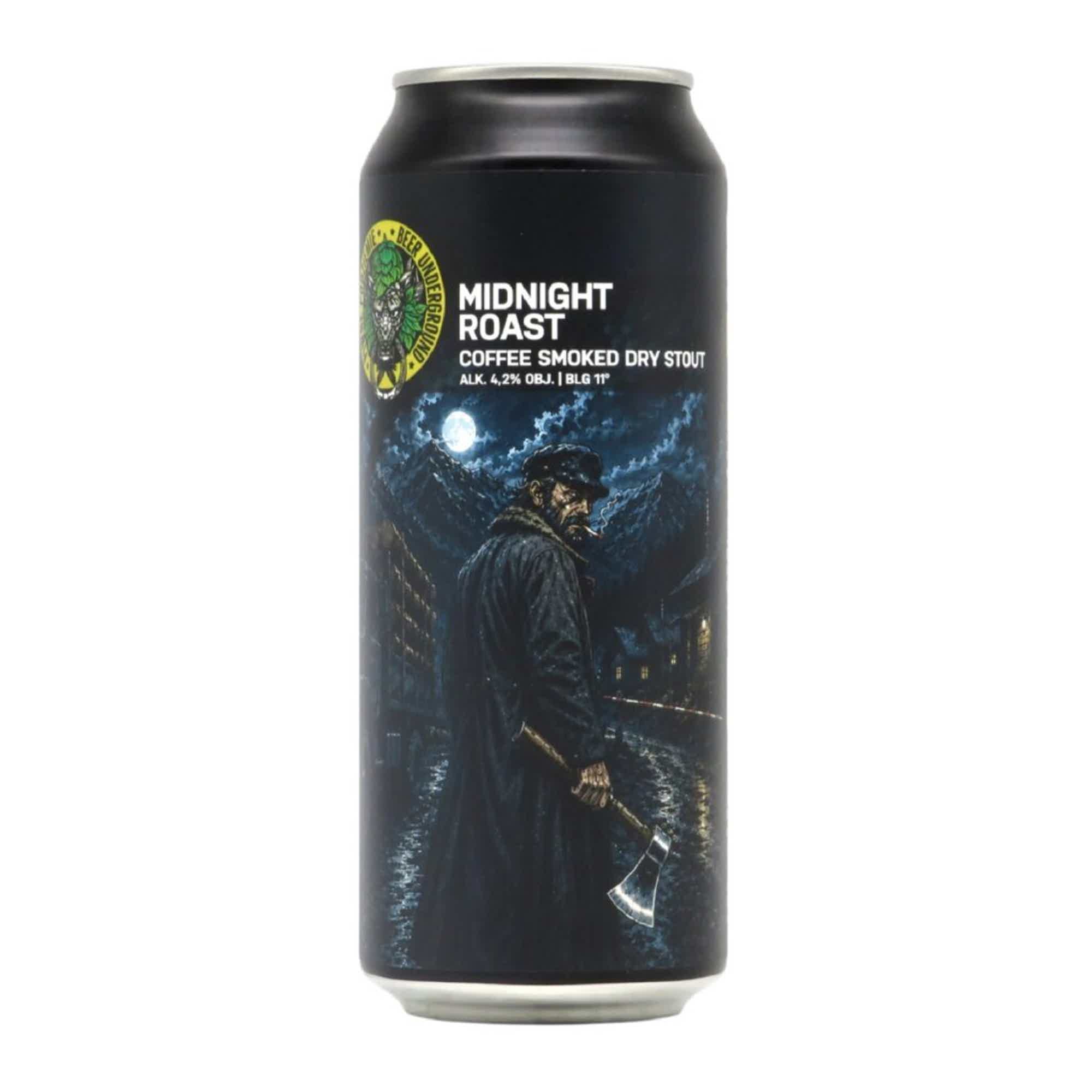 Beer Underground Midnight Roast Coffee Smoked Dry Stout 0,5l 4.2% 0.5L, Beer