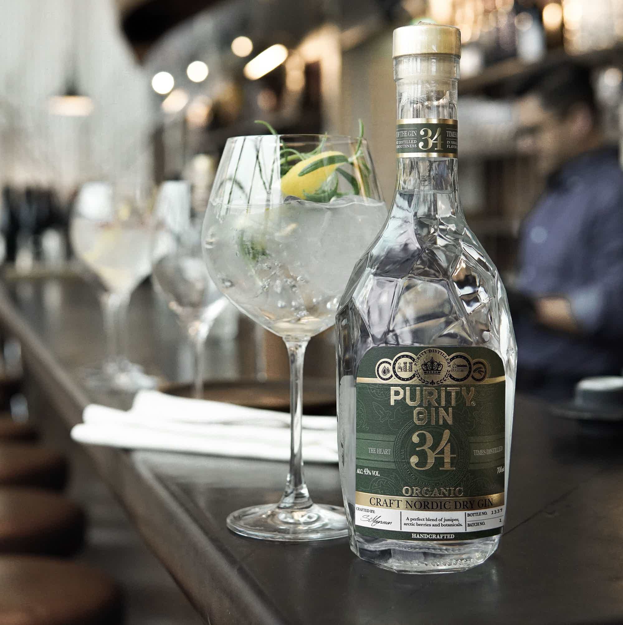 Purity London Dry Organic 34 Gin 700 ml 43.0% 0.7L, Spirits