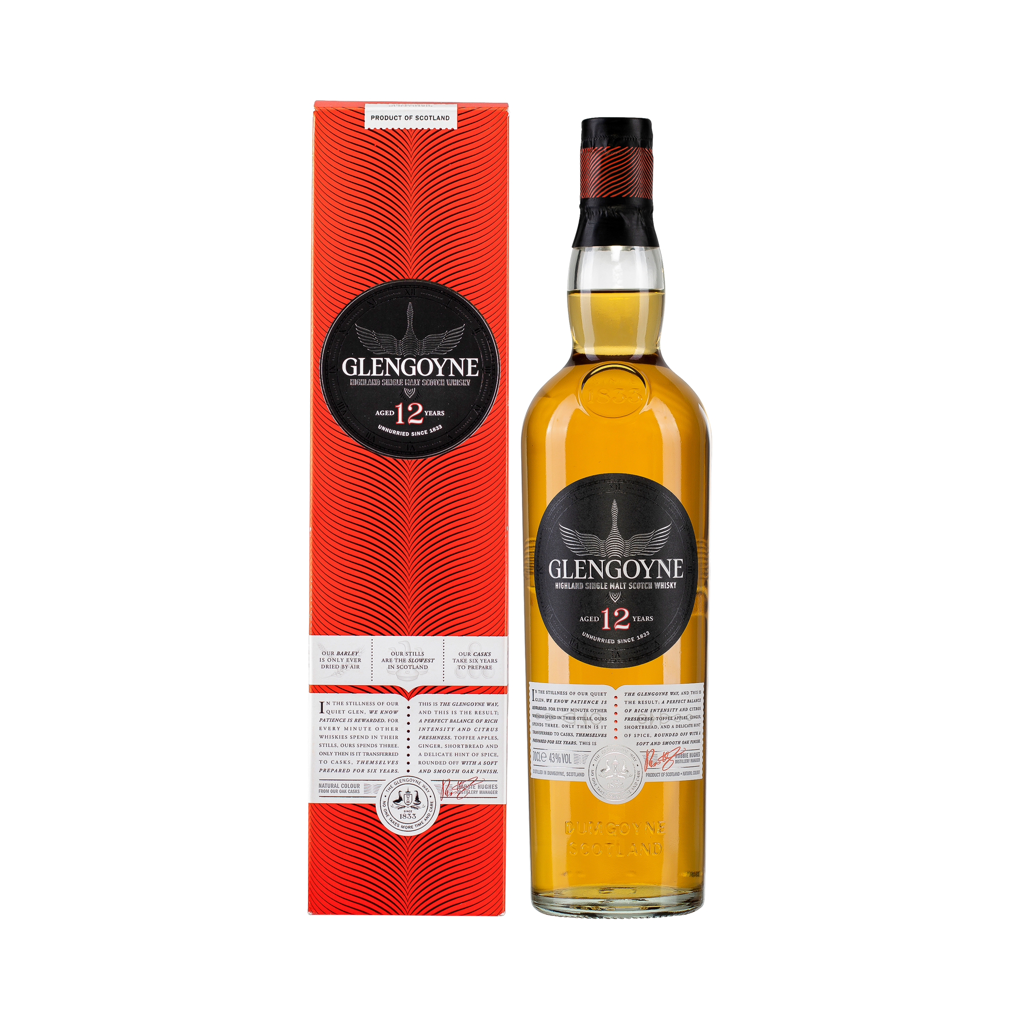 GLENGOYNE SINGLE MALT - 12YO 43.0% 0.7L, Spirits