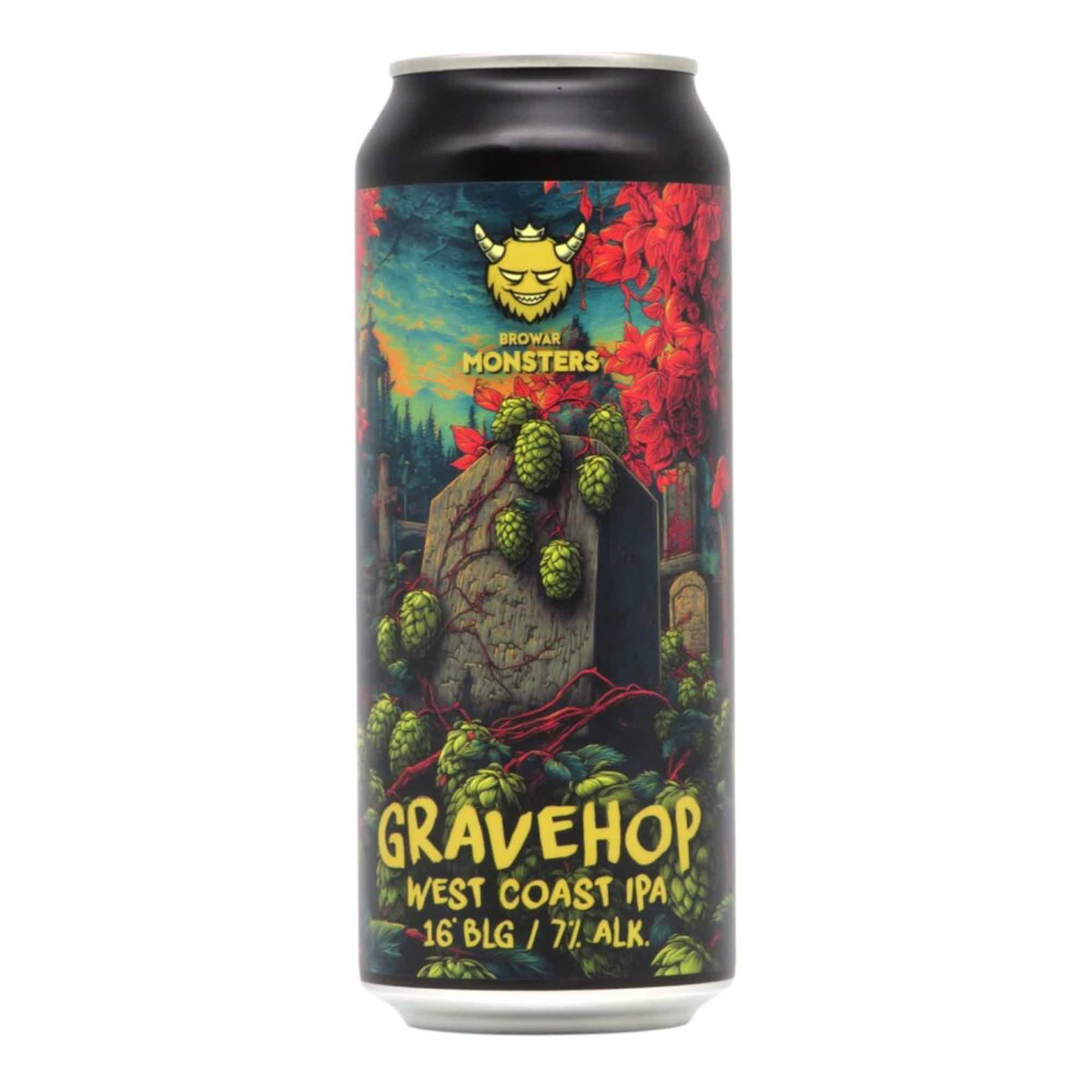 Browar Monsters Gravehop West Coast IPA 0,5l 7.0% 0.5L, Beer