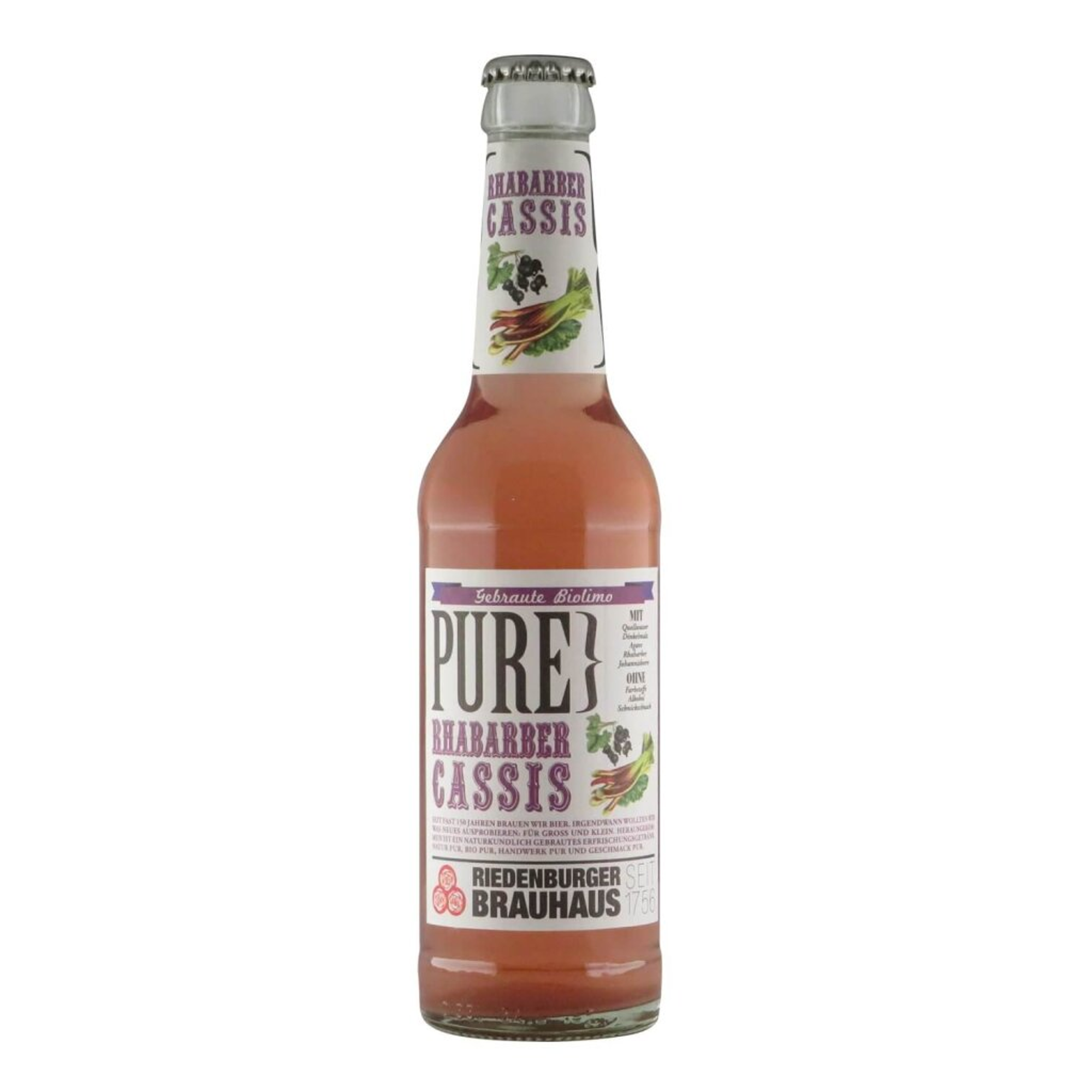 Riedenburger PURE Rhabarber-Cassis 0,33l 0.0% 0.33L, Beer