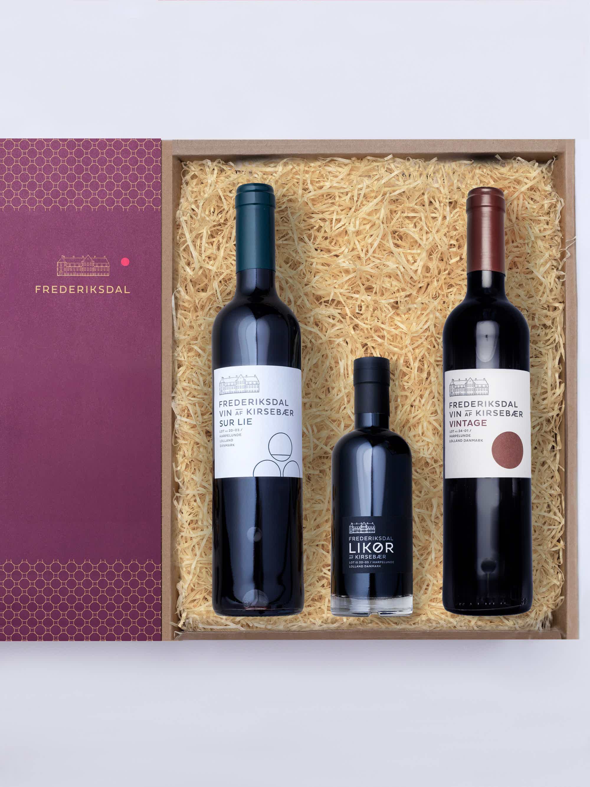 Frederiksdal Weine: FREDERIKSDAL SUR LIE, Frederiksdal Likør small, Frederiksdal Vintage