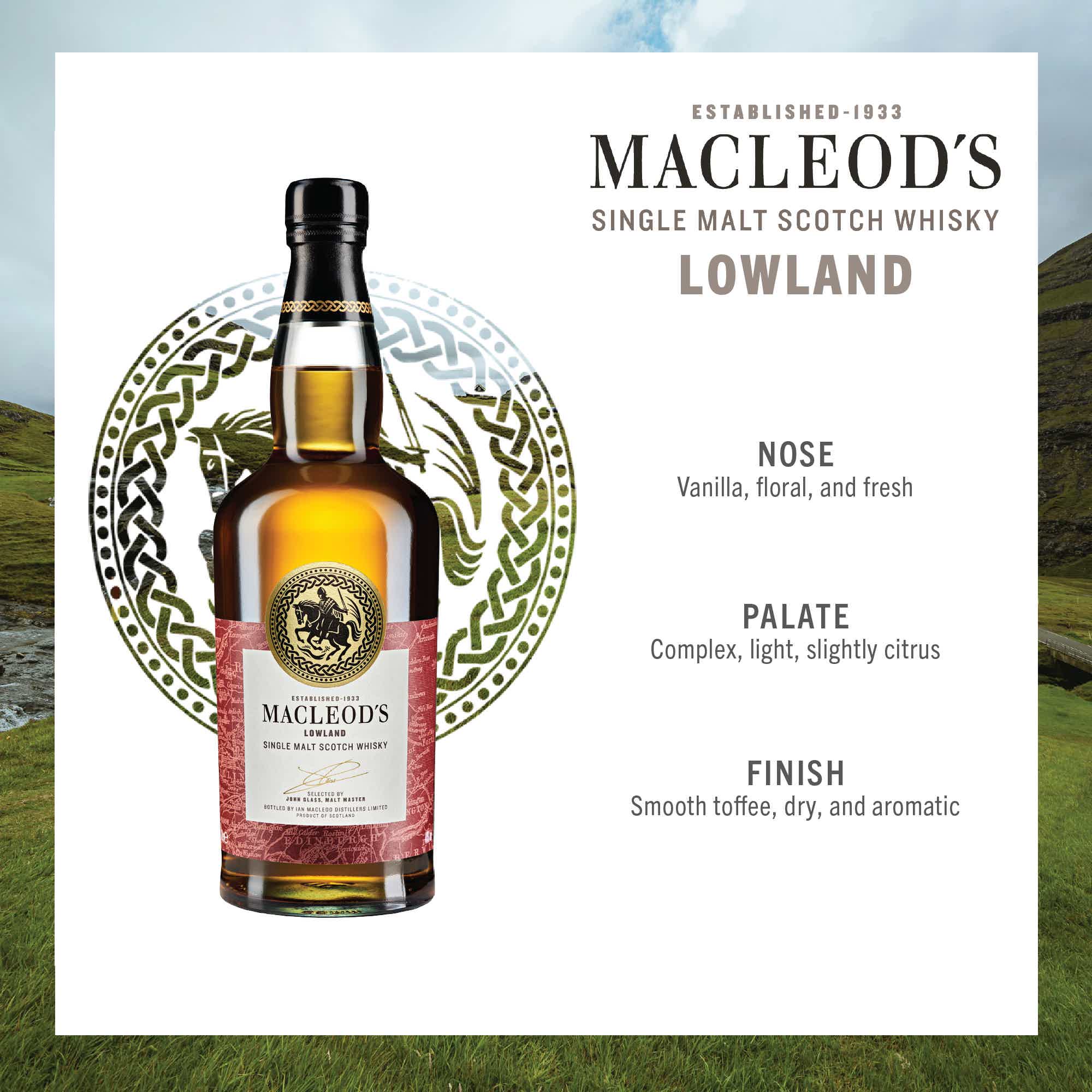 Ian Macleod - Macleod's Lowland Single Malt Scotch Whisky 70cl 40.0% 0.7L, Spirits
