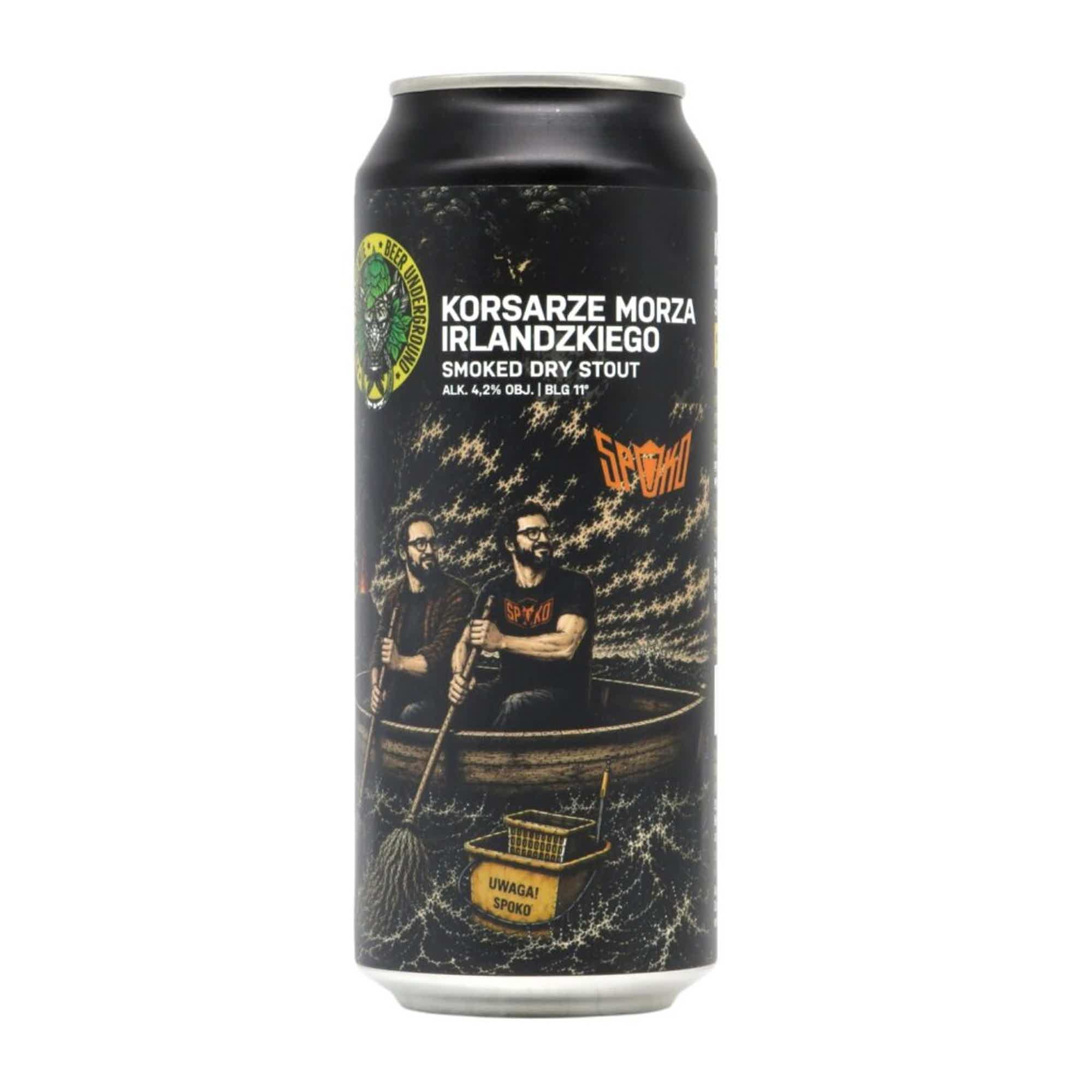 Beer Underground Korsarze Morza Irlandzkiego Smoked Dry Stout 0,5l 4.2% 0.5L, Beer
