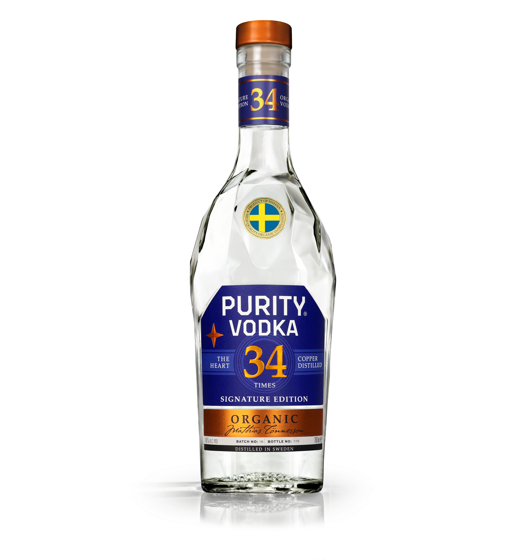 Purity Signature 34 Edition Organic Vodka 700 ml NL 40.0% 0.7L, Spirits