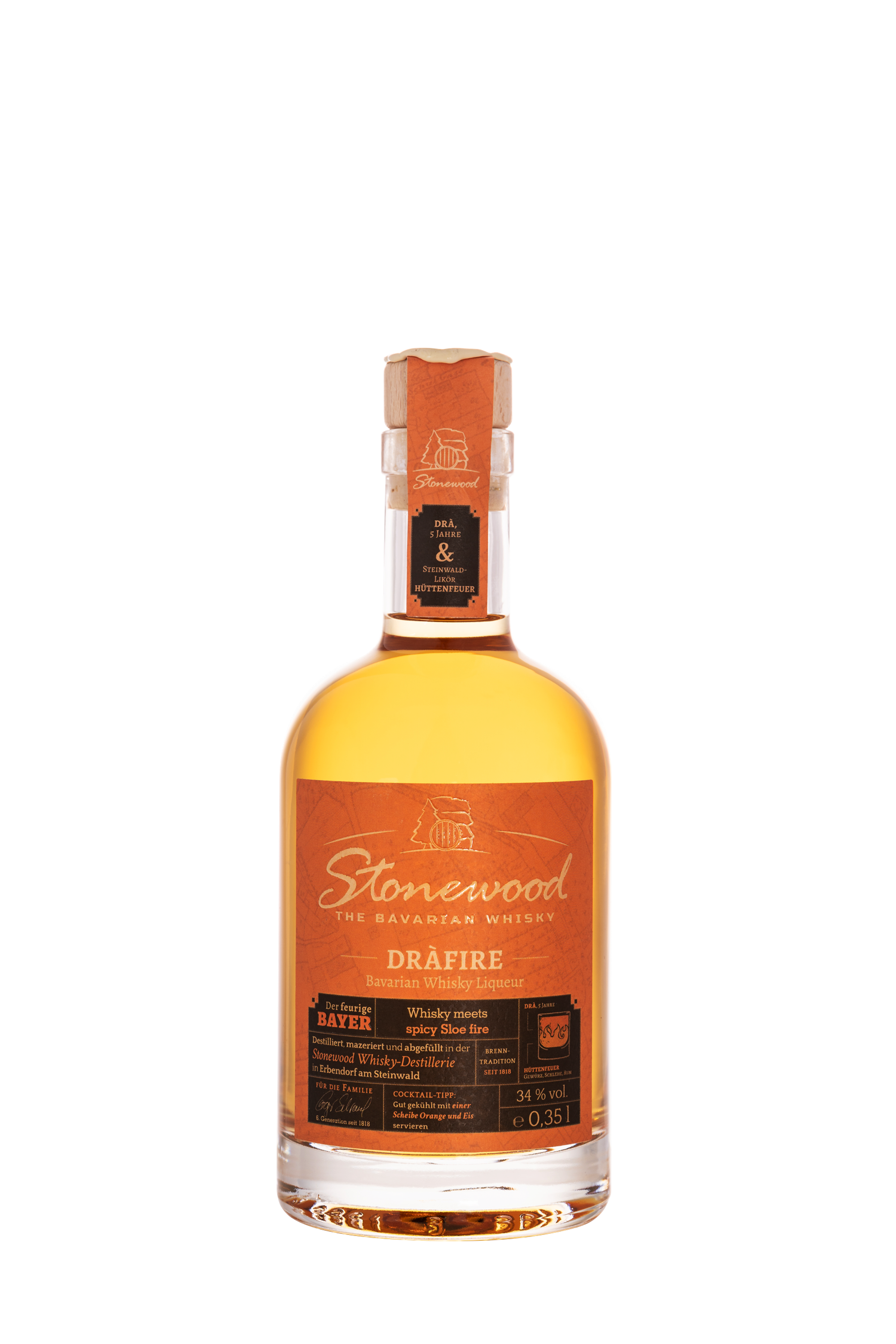 Stonewood Dràfire - 0,35 l - Whisky Sloe Fire Liqueur 34.0% 0.35L, Spirits