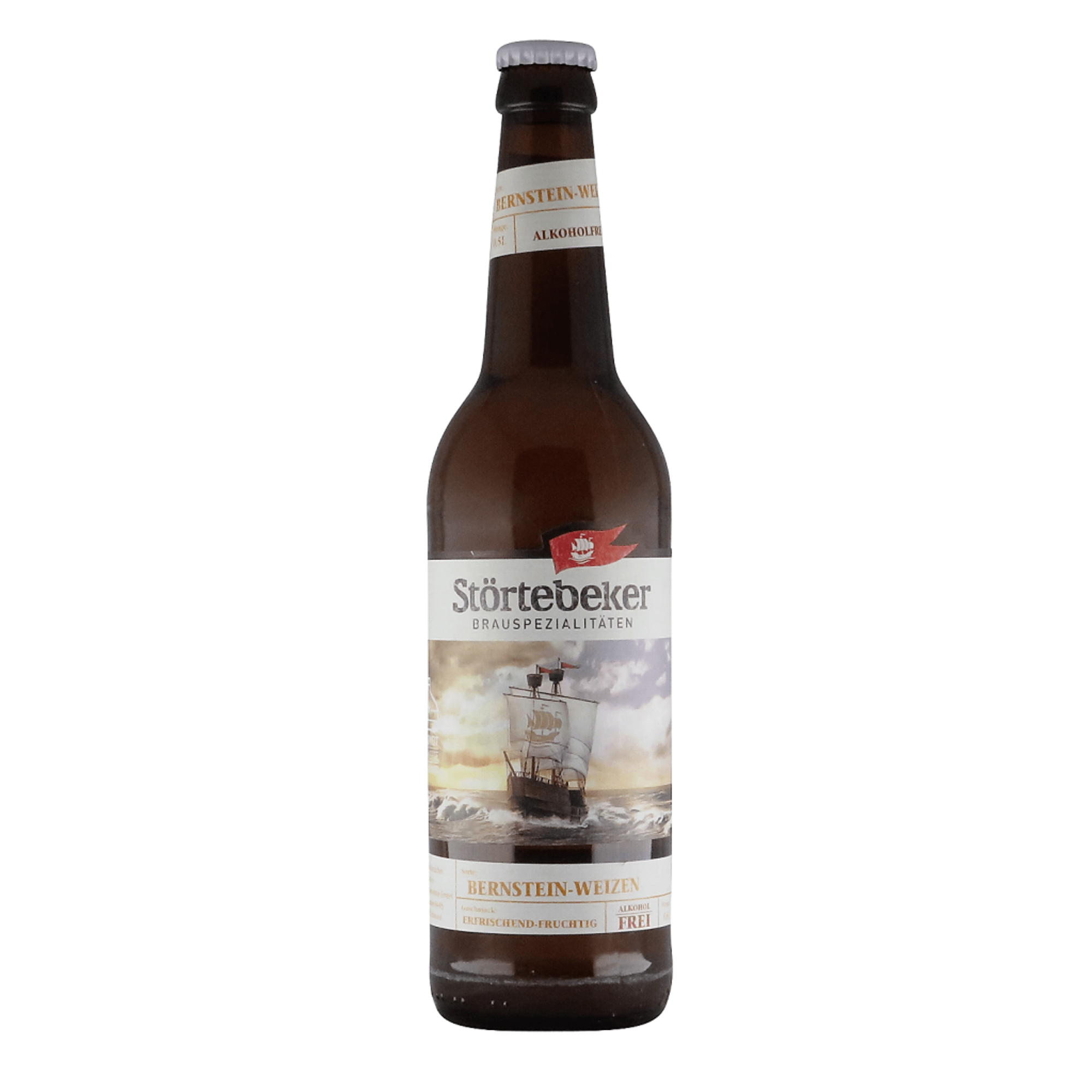 Störtebeker BIO Bernstein Weizen alkoholfrei 0,5l 0.5% 0.5L, Beer