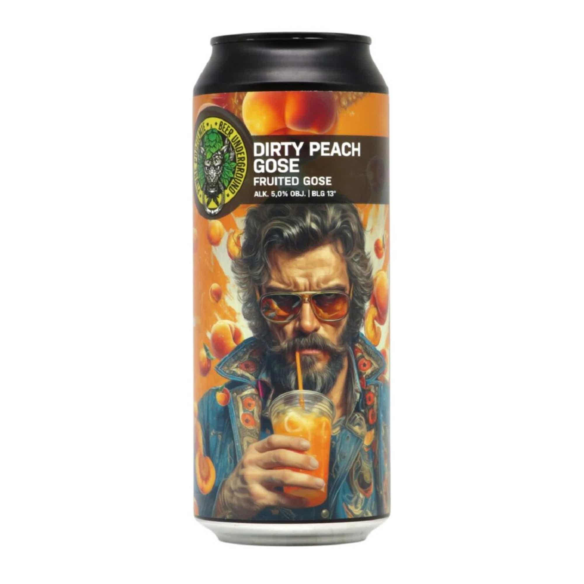 Beer Underground Dirty Peach Gose Fruited Gose 0,5l 5.0% 0.5L, Beer