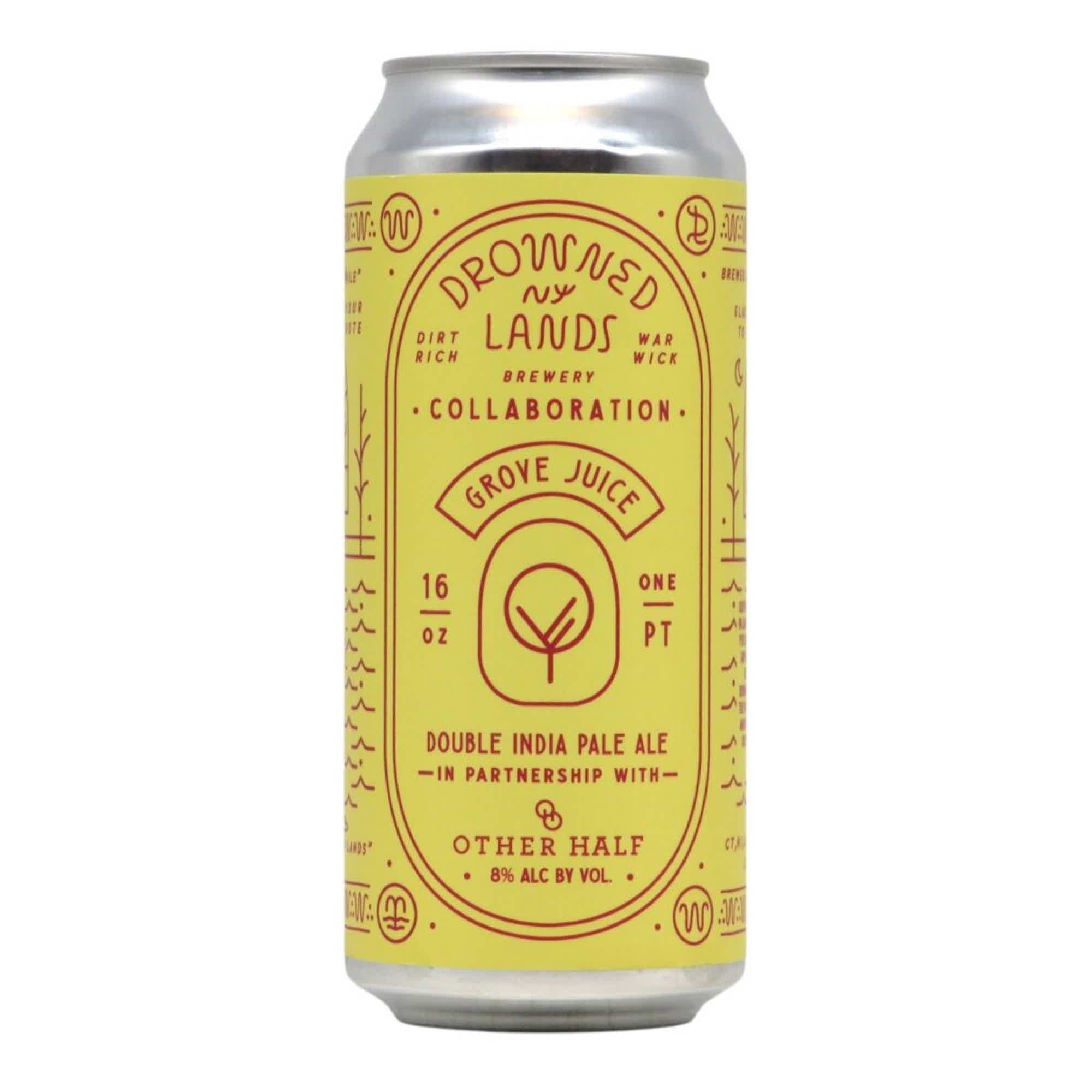 The Drowned Lands/Other Half Grove Juice Double NEIPA 0,473l 8.0% 0.473L, Beer