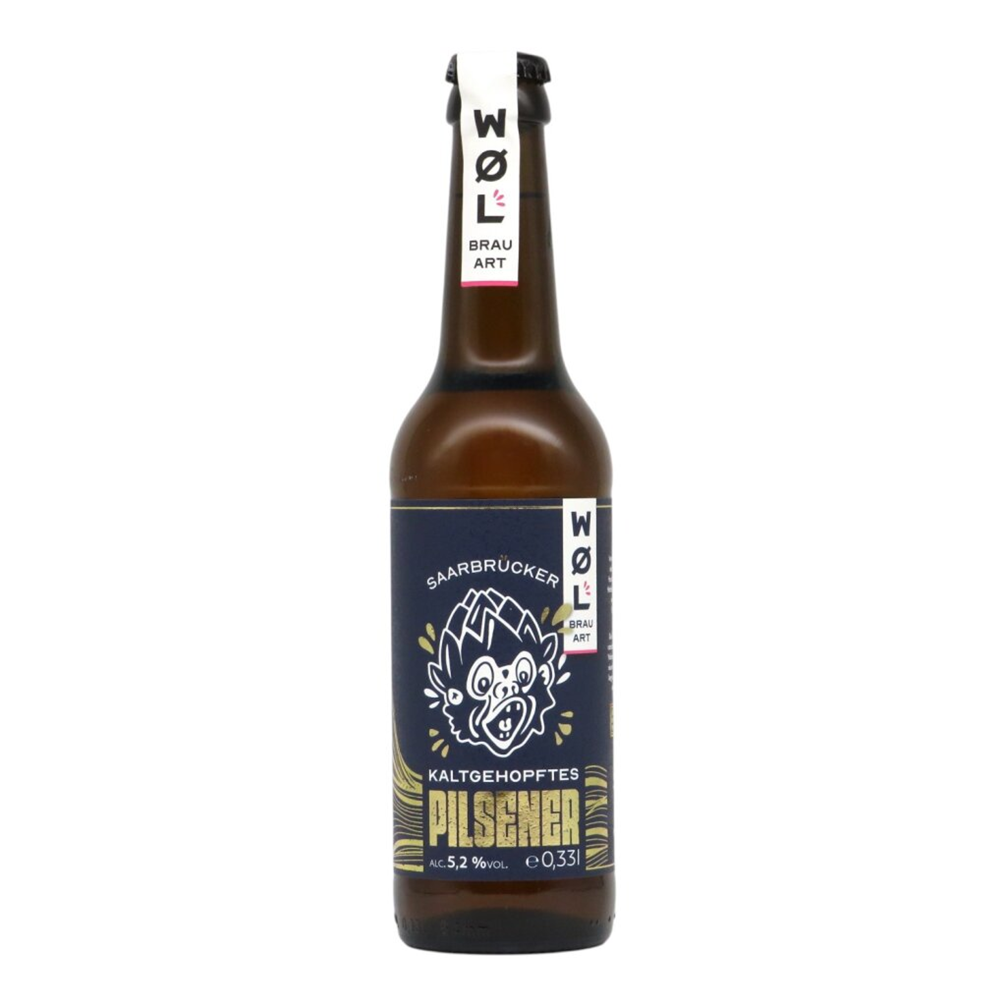 Zum WØL BrauArt Saarbrücker Kaltgehopftes Pils 0,33l 5.2% 0.33L, Beer