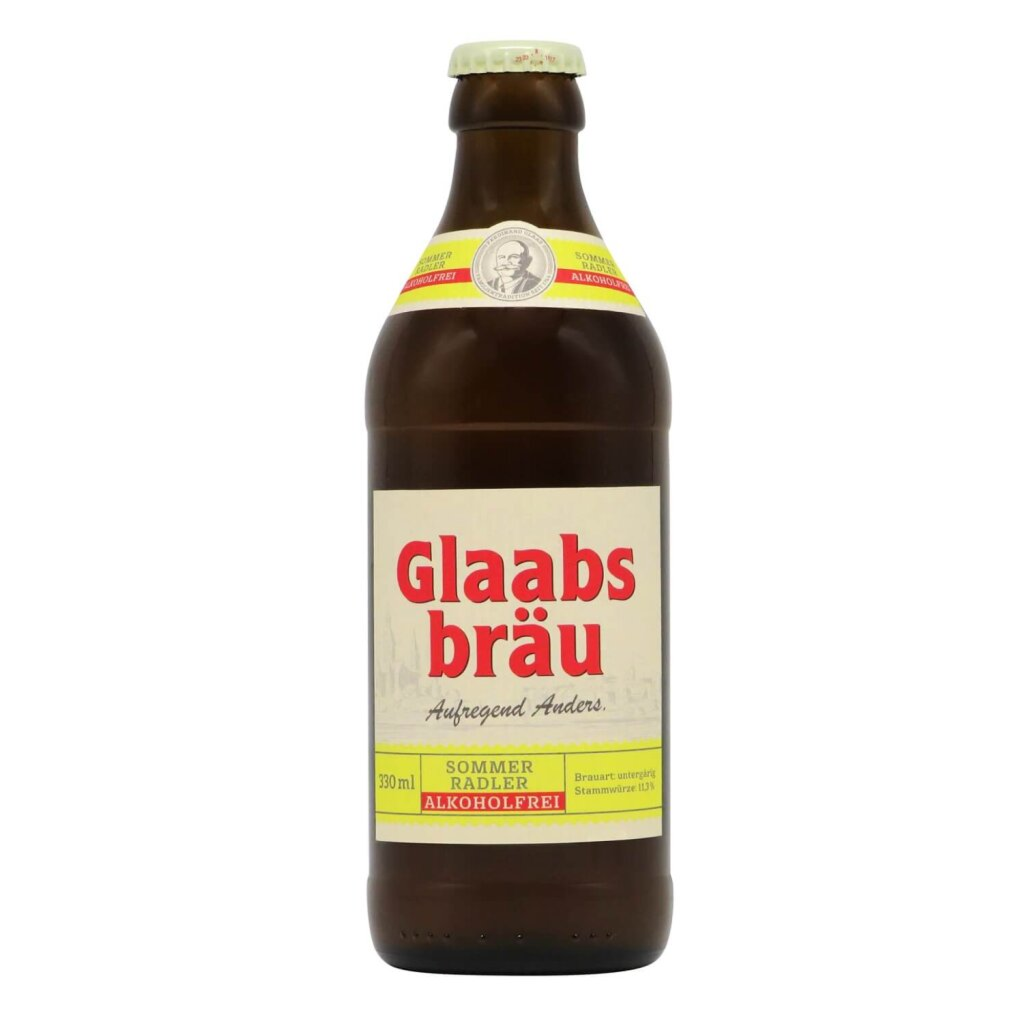 Glaabsbräu Sommerradler Alkoholfrei 0,33l 0.5% 0.33L, Beer