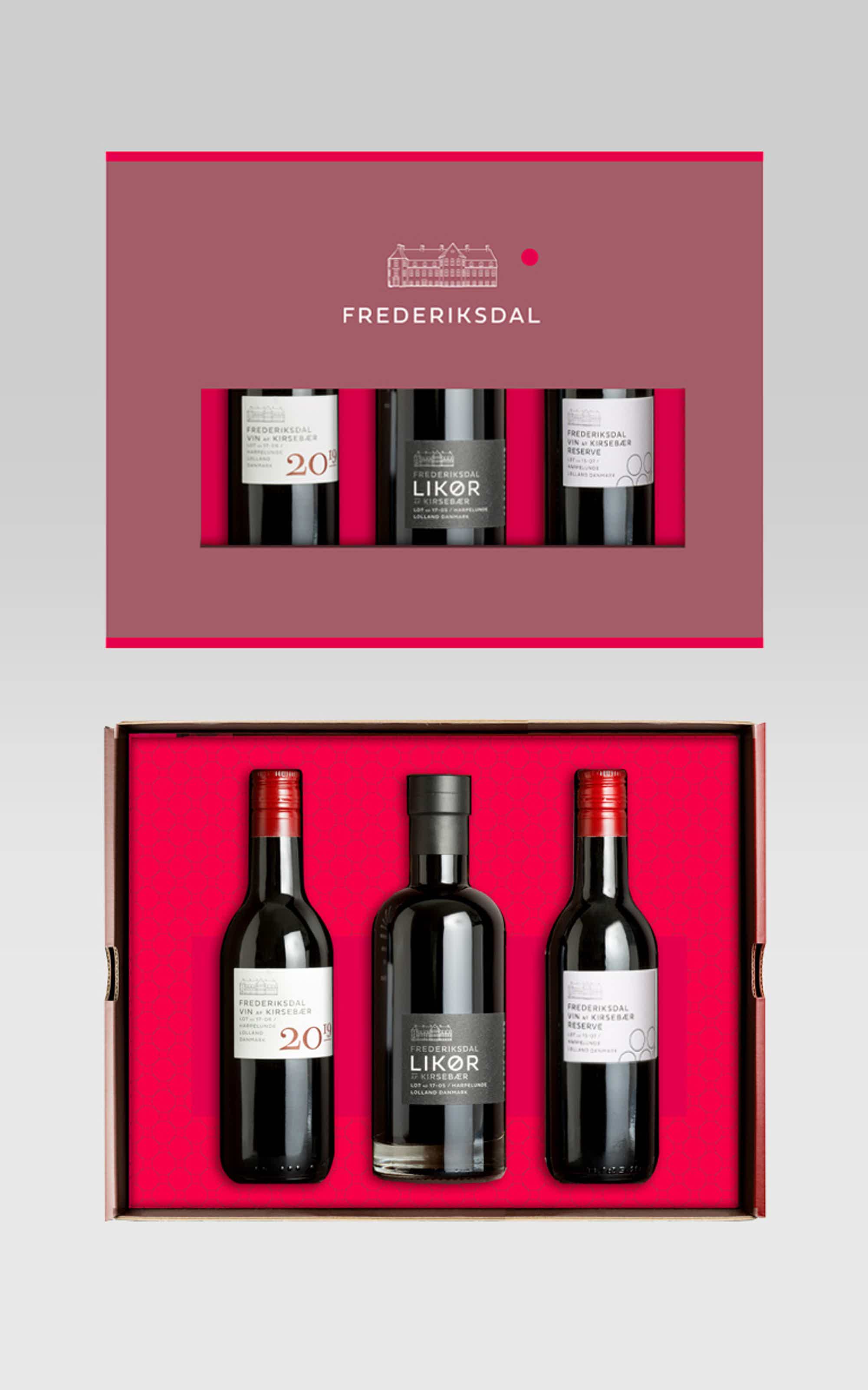 Frederiksdal Gift Box 3 Wines: Frederiksdal Reserve small, Frederiksdal Likør small, Frederiksdal Vintage small