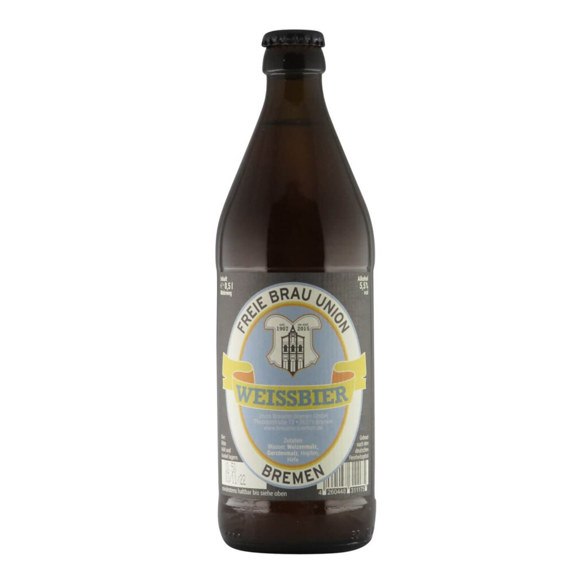 Freie Brau Union Bremen Weissbier 0,5l 5.5% 0.5L, Beer