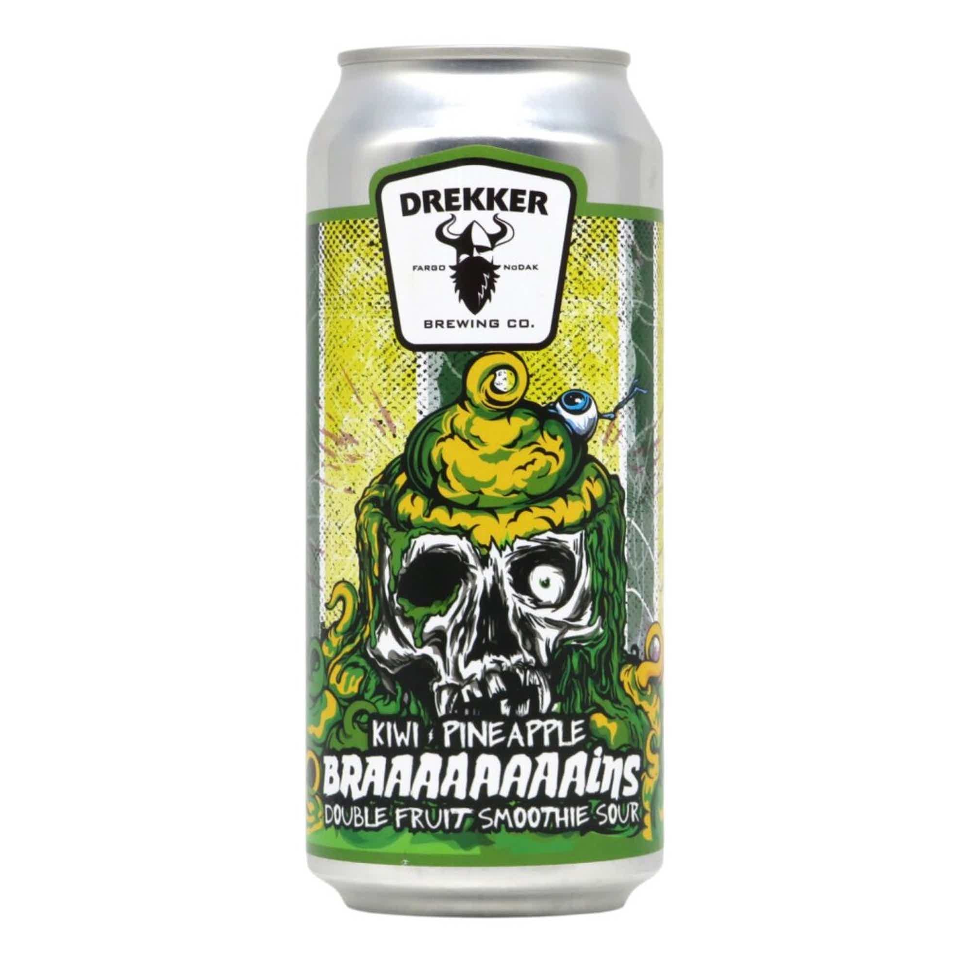 Drekker Braaaaaaaains - Kiwi Pineapple Smoothie Pastry Sour 0,473l 6.3% 0.473L, Beer