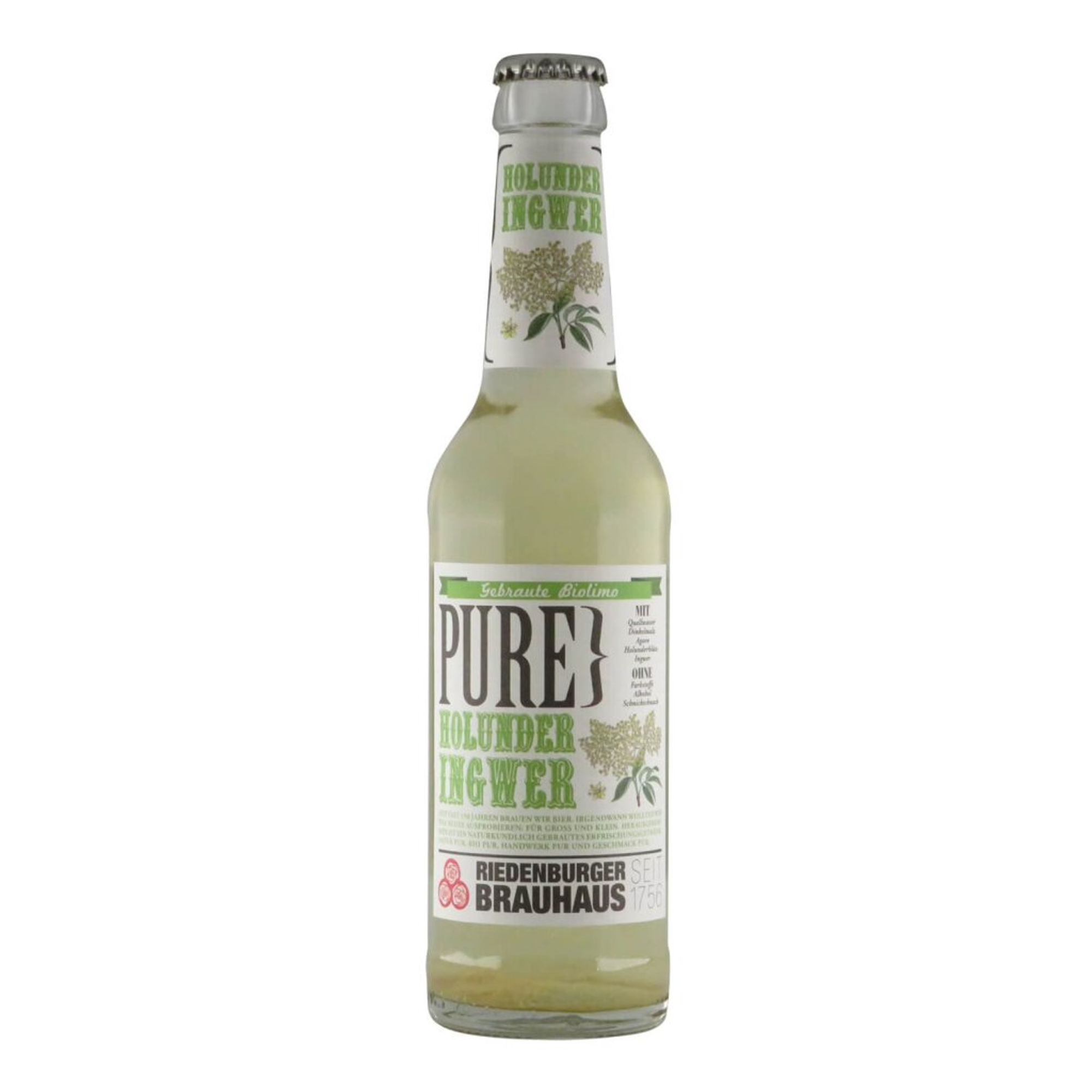 Riedenburger PURE Holunder-Ingwer 0,33l 0.0% 0.33L, Beer
