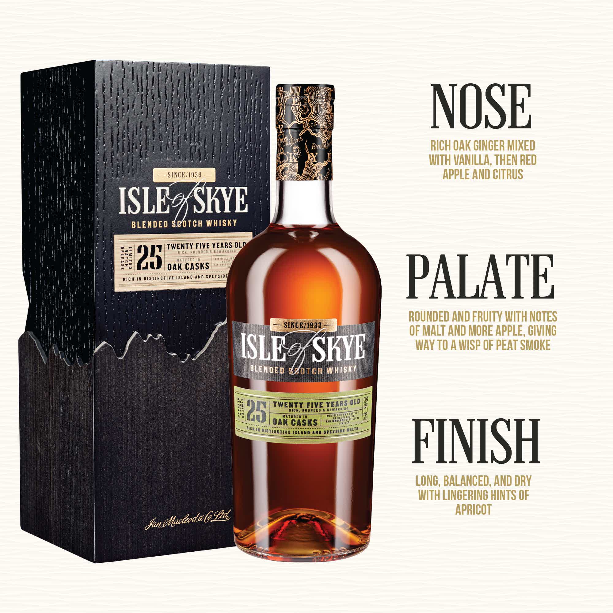 ISLE OF SKYE 25 YO 40.0% 0.7L, Spirits