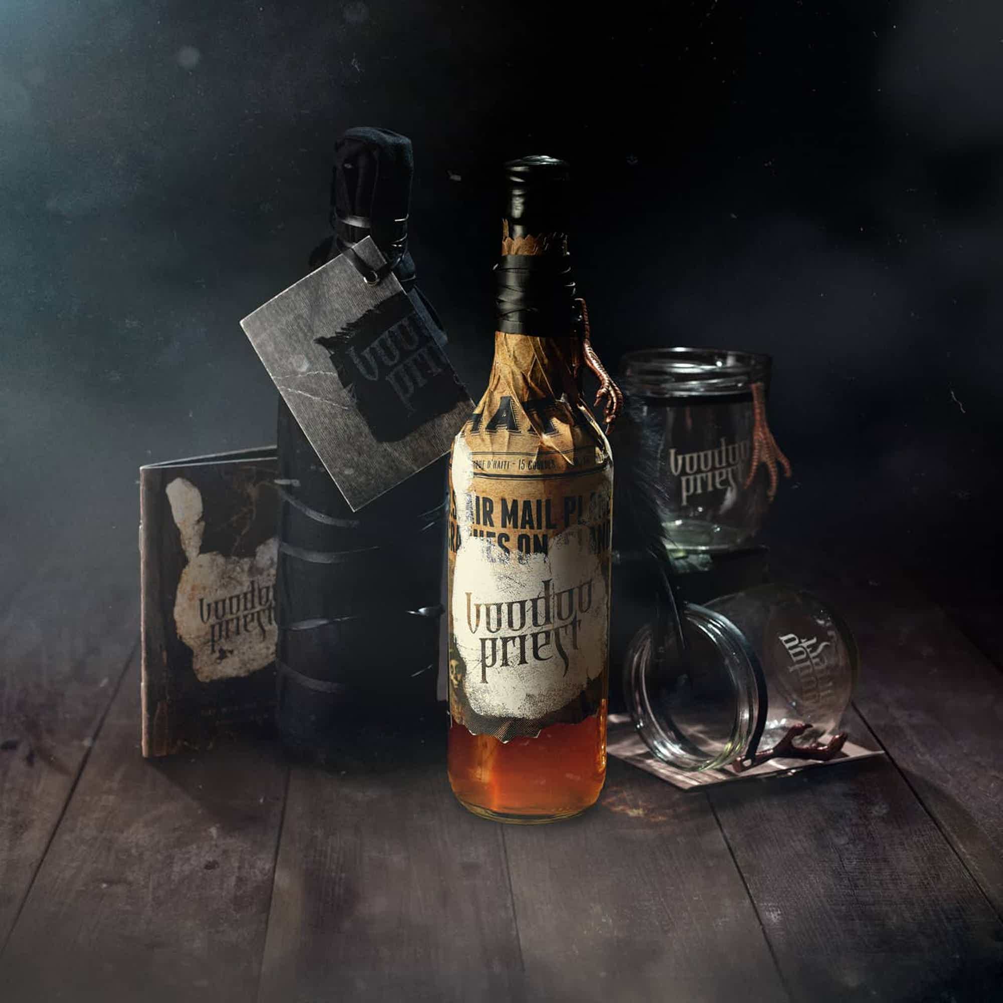 Voodoo Priest Bundle: Voodoo Priest Präsent, Voodoo Priest Talisman Glas