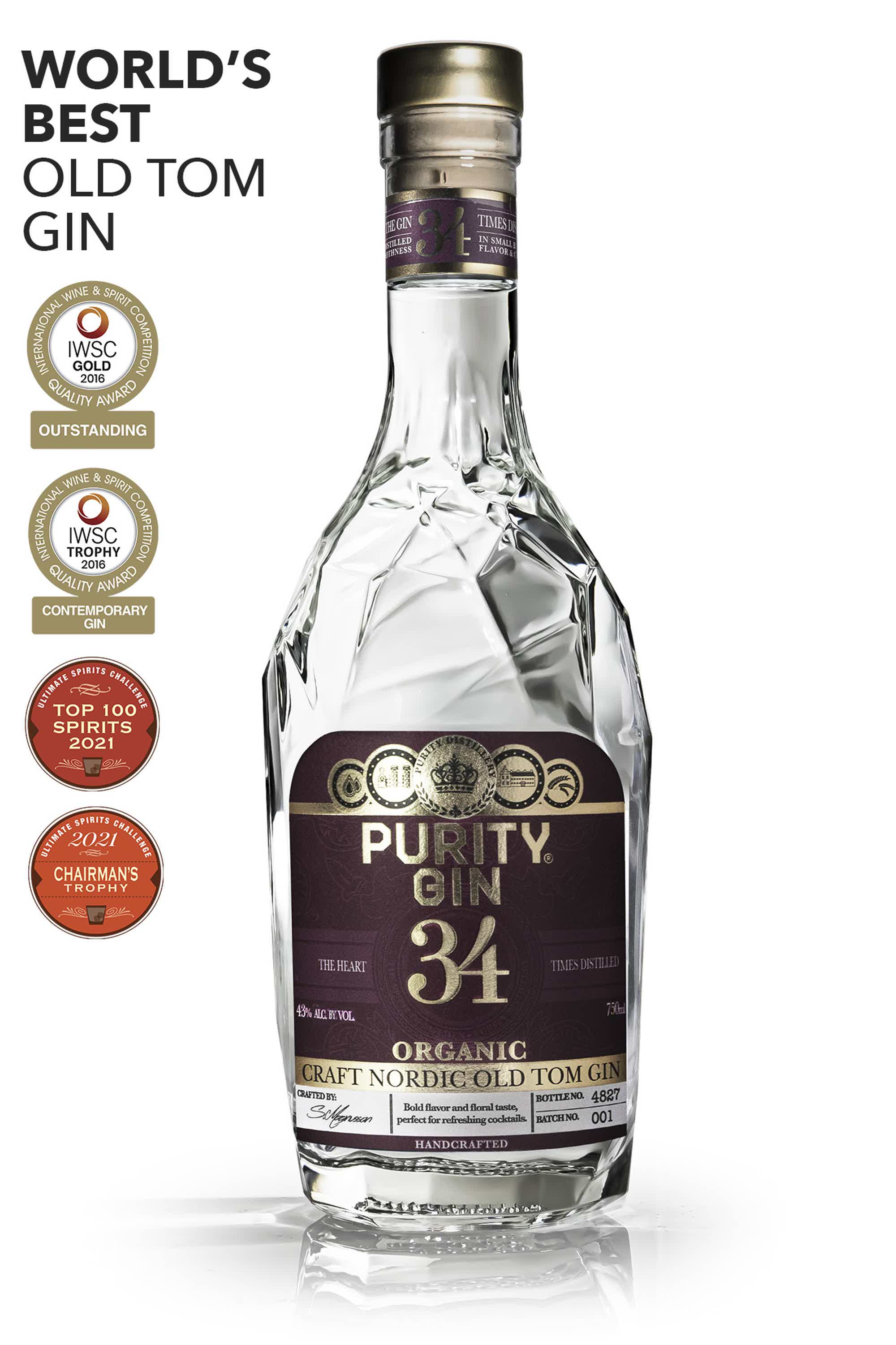Purity Old Tom Organic 34 Gin 700 ml 43.0% 0.7L, Spirits