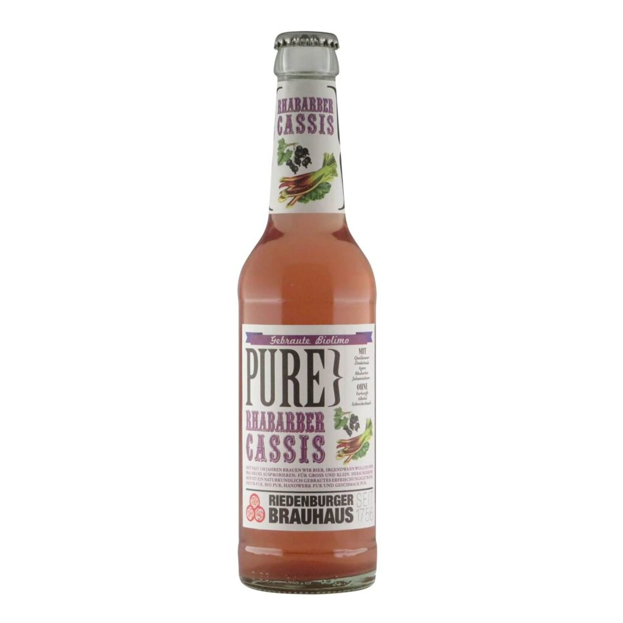 Riedenburger PURE Rhabarber-Cassis 0,33l 0.0% 0.33L, Beer