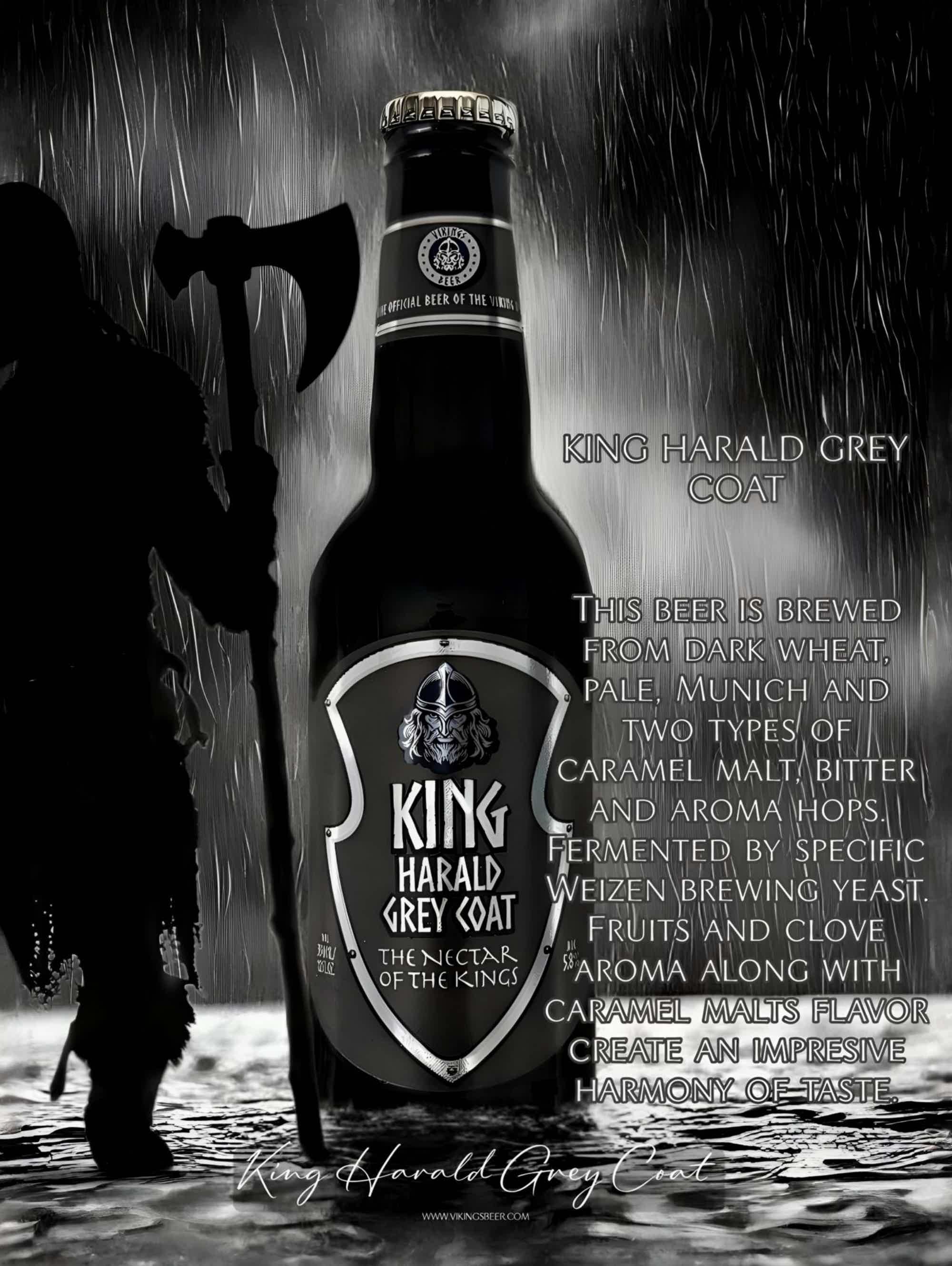 Beer King Harald Grey Coat 5,8% 0.33 l 5.8% 0.33L, Beer