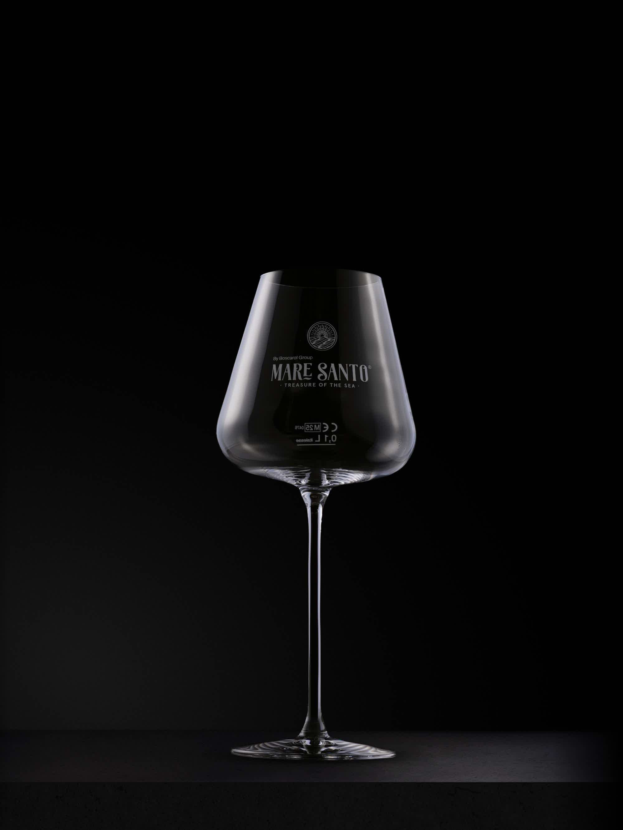 MARE SANTO CUVEE PRESTIGE 6 bottles + SET OF 6 UNIQUE SPARKLING WINE GLASSES: MARE SANTO SET OF 6 UNIQUE SPARKLING WINE GLASSESES, Mare Santo Sparkling wine Cuveé Prestige