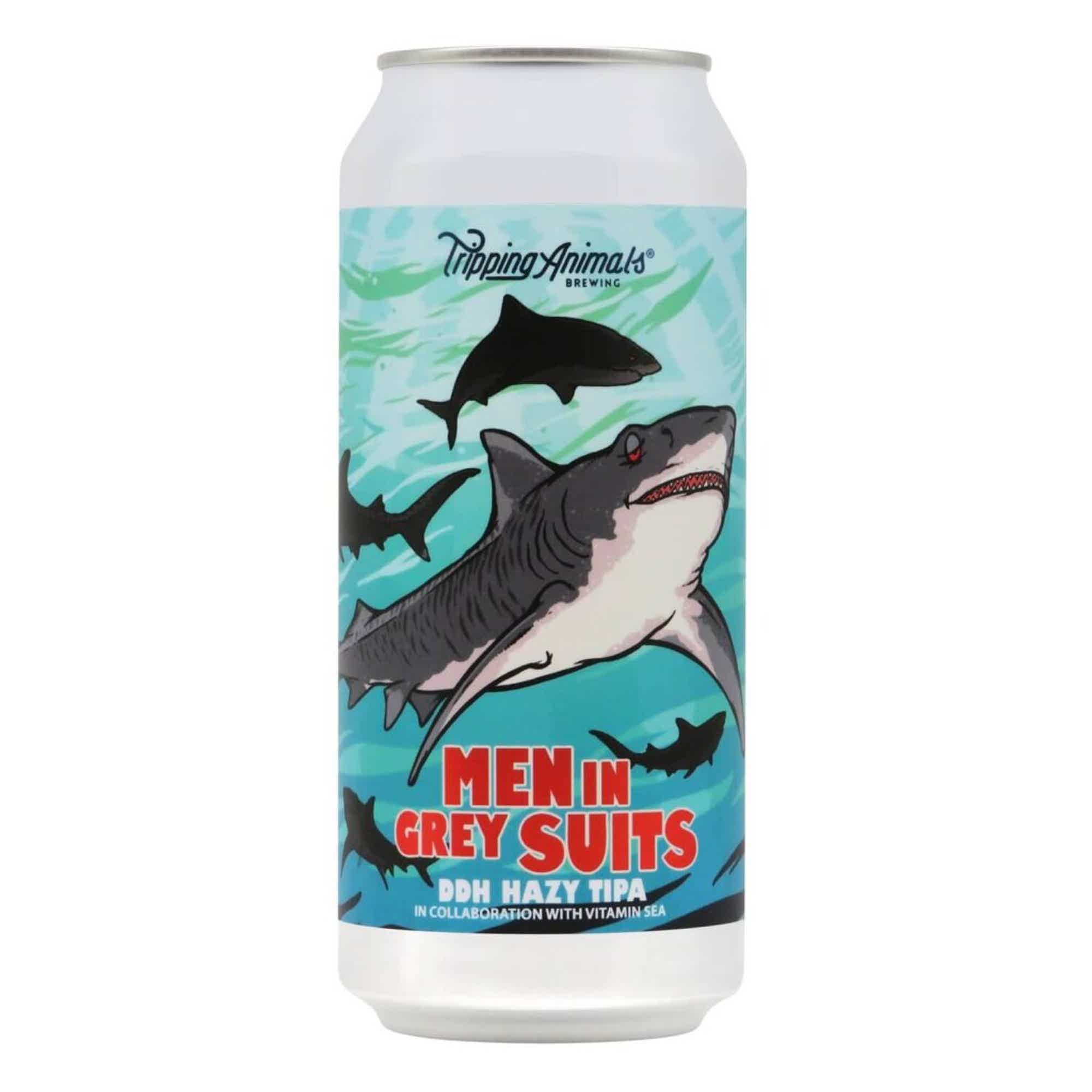 Tripping Animals/Vitamin Sea Men In Grey Suits Triple New England IPA 0,473l 10.0% 0.473L, Beer