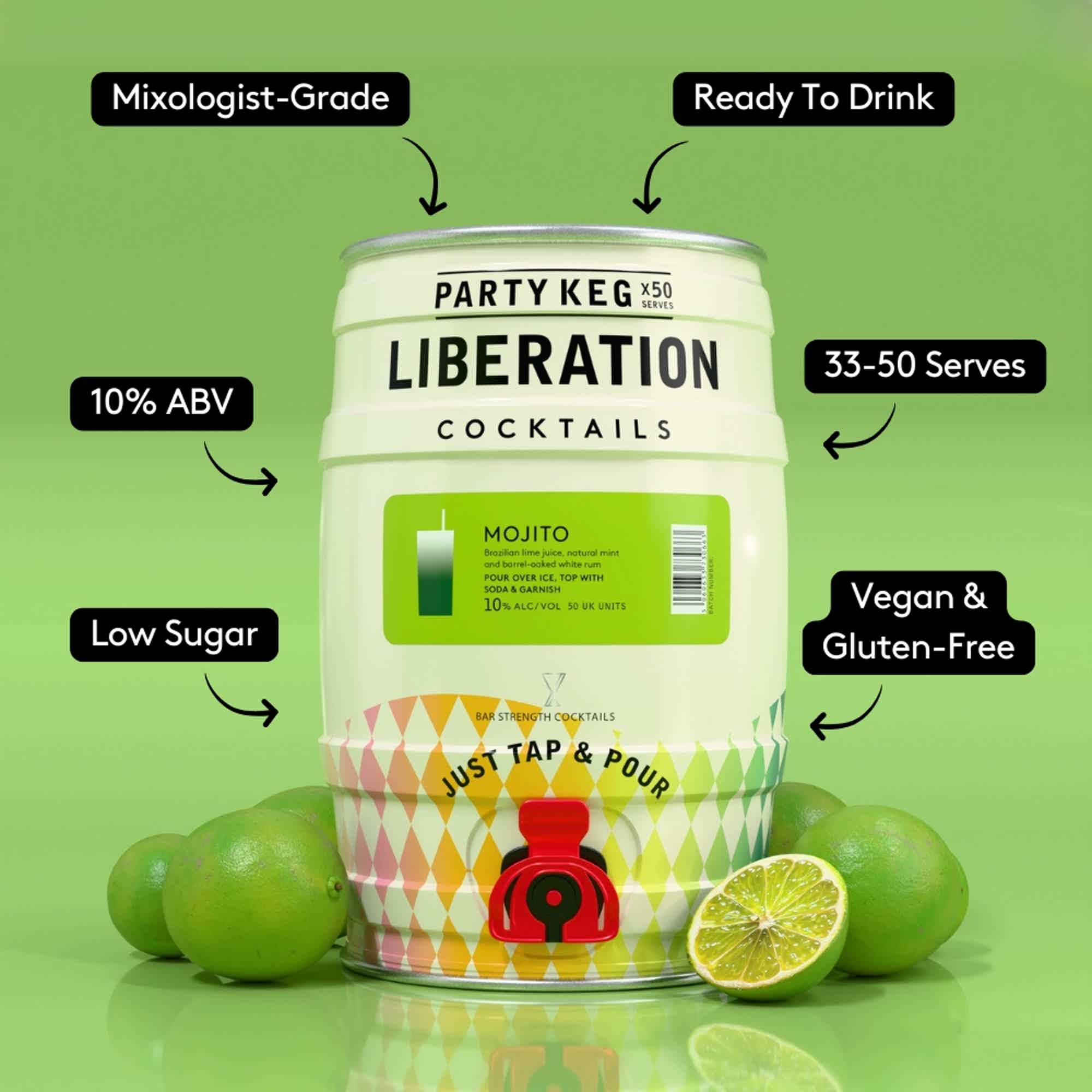 Mojito 5L Party Keg 10.0% 5.0L, Spirits