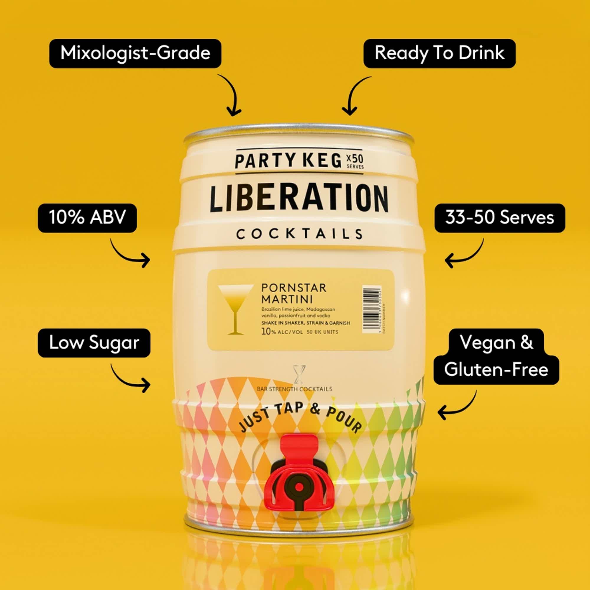 Pornstar Martini 5L Party Keg 10.0% 5.0L, Spirits