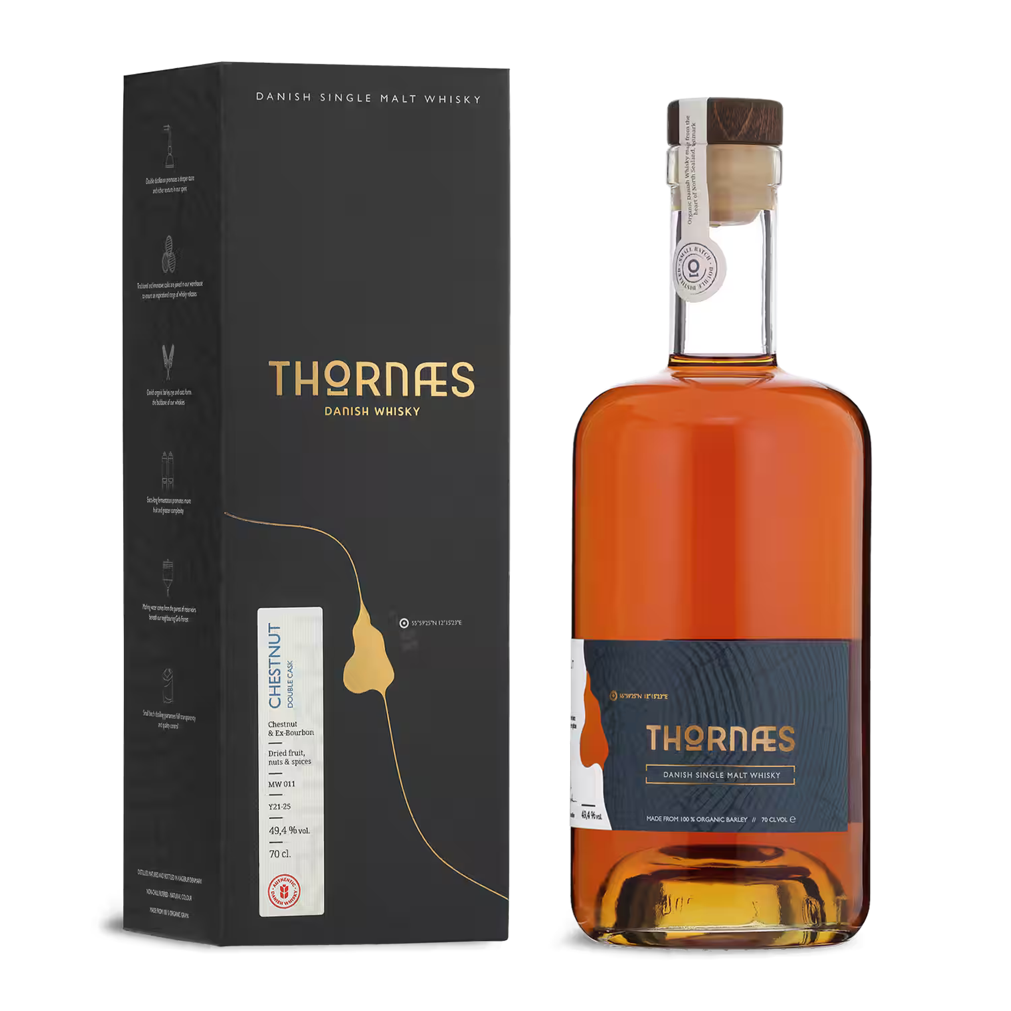 Thornæs Danish Whisky - Chestnut 49.4% 0.7L, Spirits