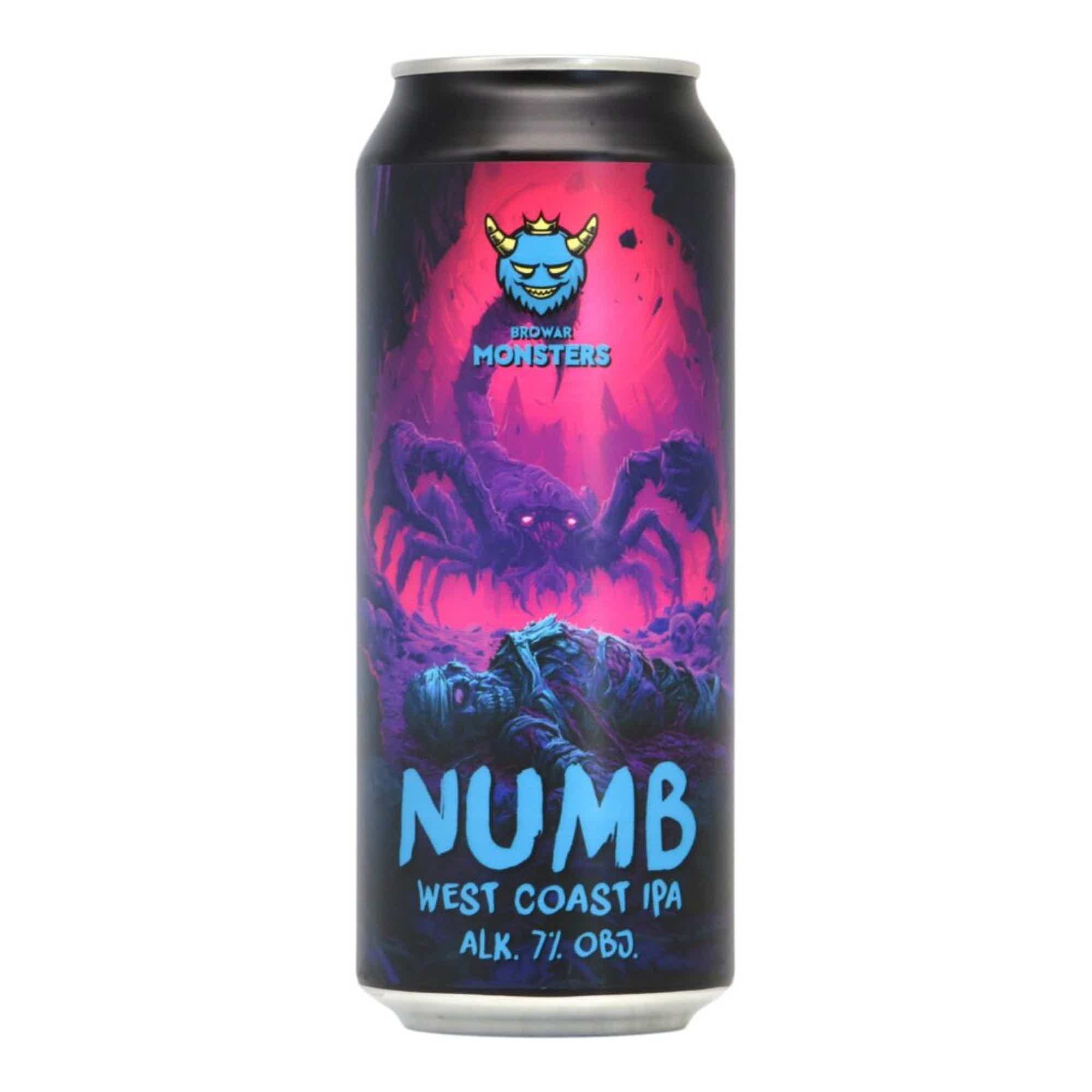 Browar Monsters Numb West Coast IPA 0,5l 7.0% 0.5L, Beer