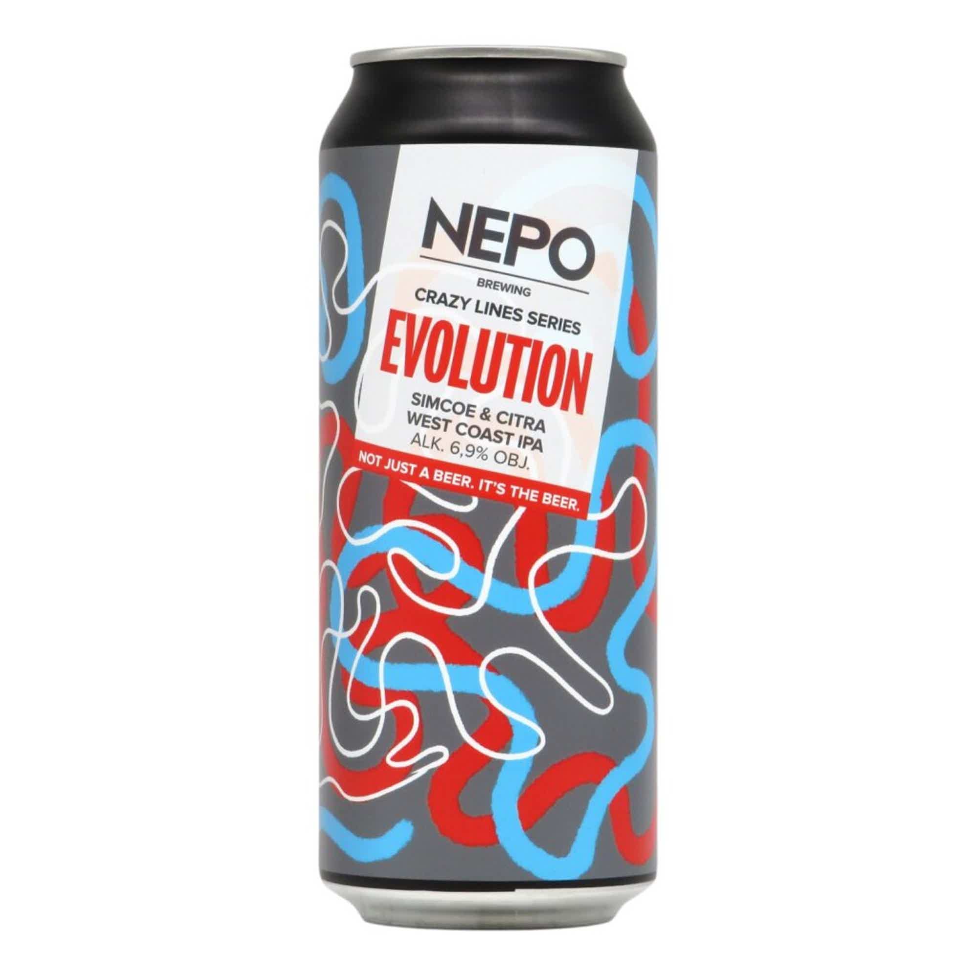 Nepomucen Crazy Lines Series: Evolution West Coast IPA 0,5l 6.9% 0.5L, Beer