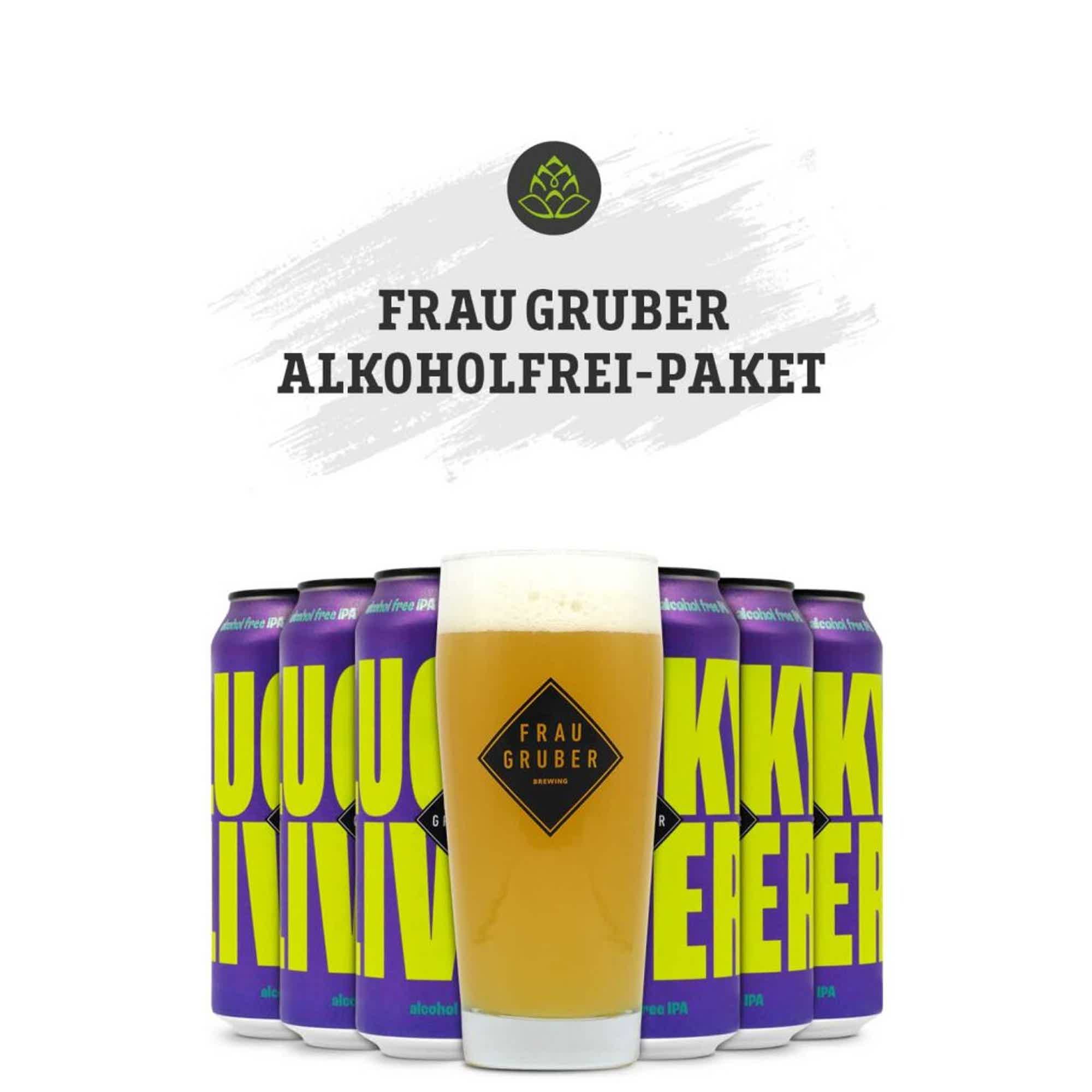 FrauGruber Lucky Liver Alkoholfrei Paket 6x0,44l + Glas 0.5% 0.44L, Beer