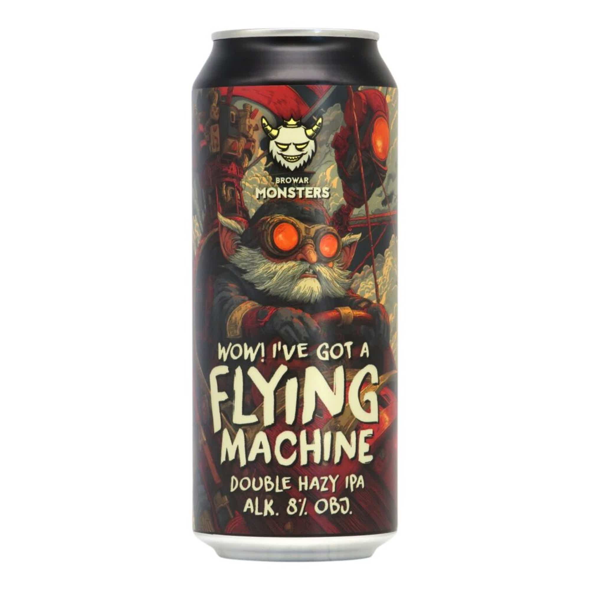 Browar Monsters Wow I've Got A Flying Machine Double Hazy IPA 0,5l 8.0% 0.5L, Beer